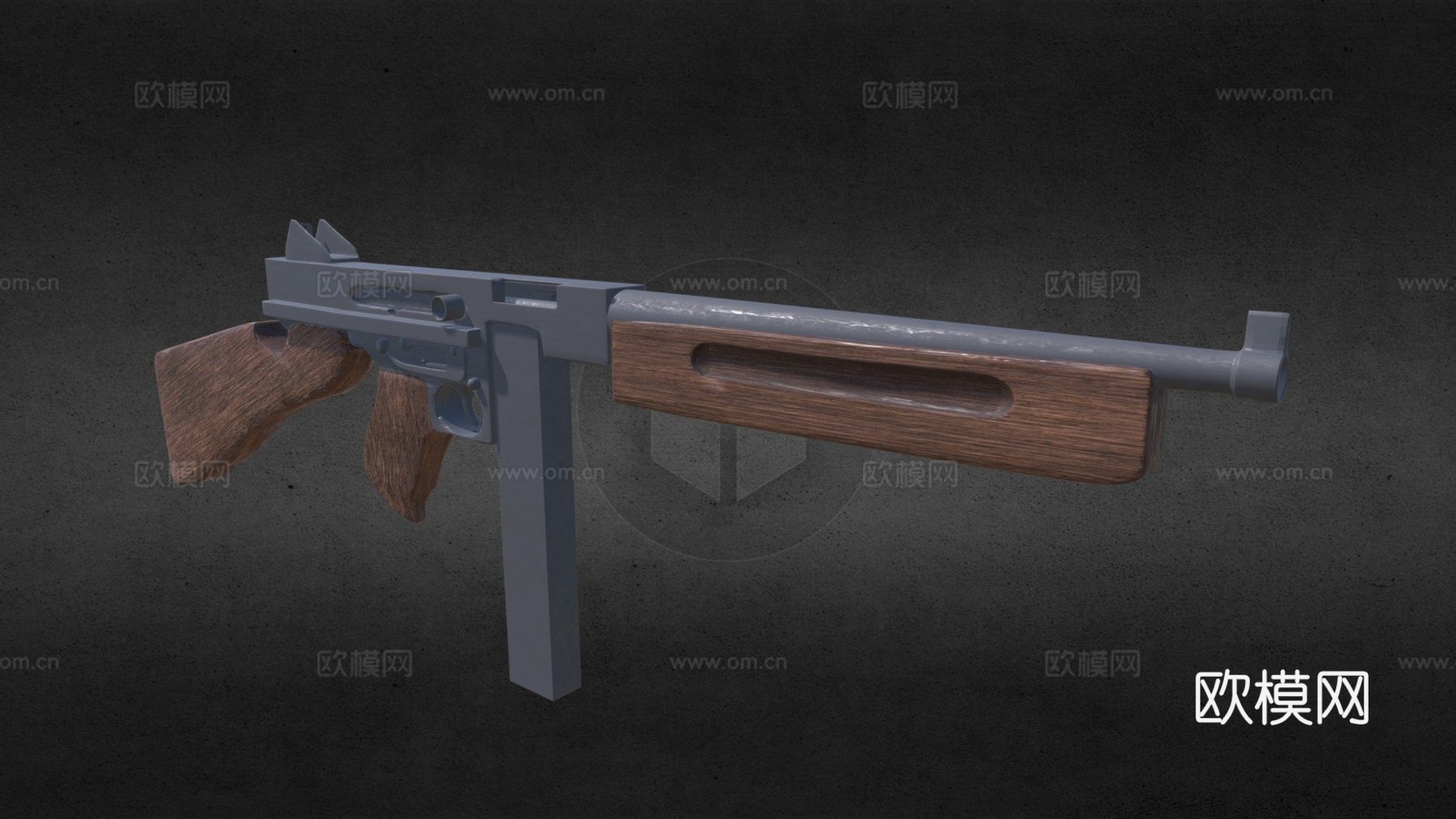 M1A1汤姆森冲锋枪(V2)3d模型