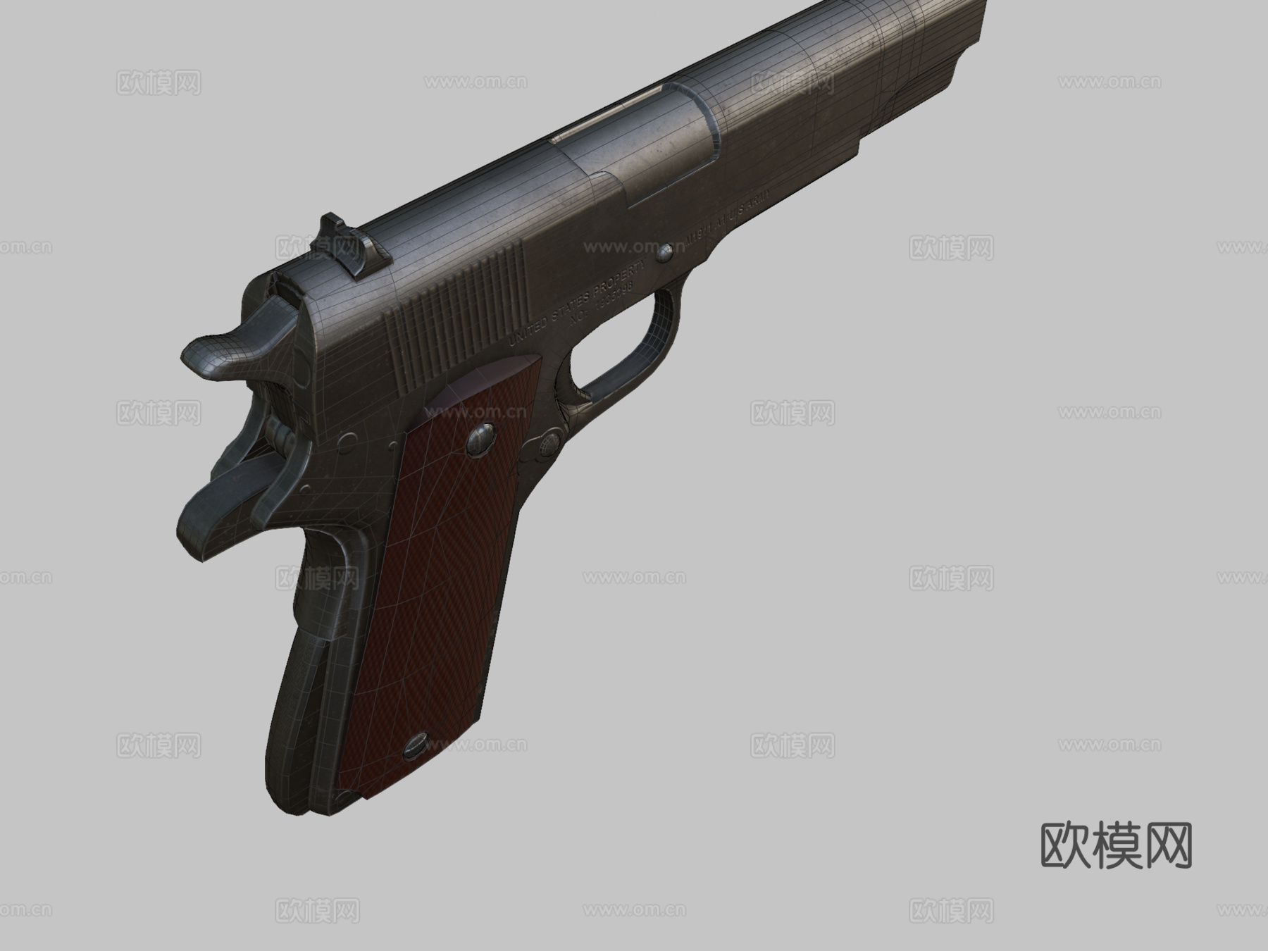 M1911A1手枪3d模型
