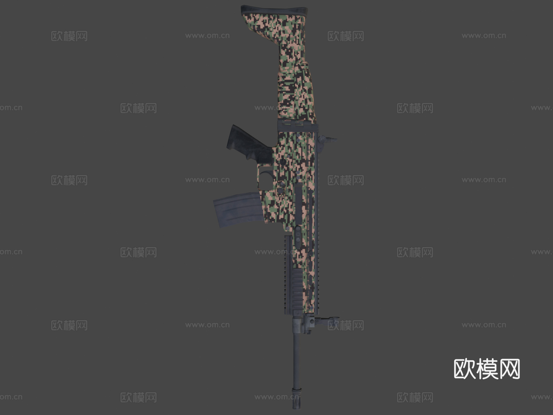 丛林数码-SCAR-L-PUBG3d模型