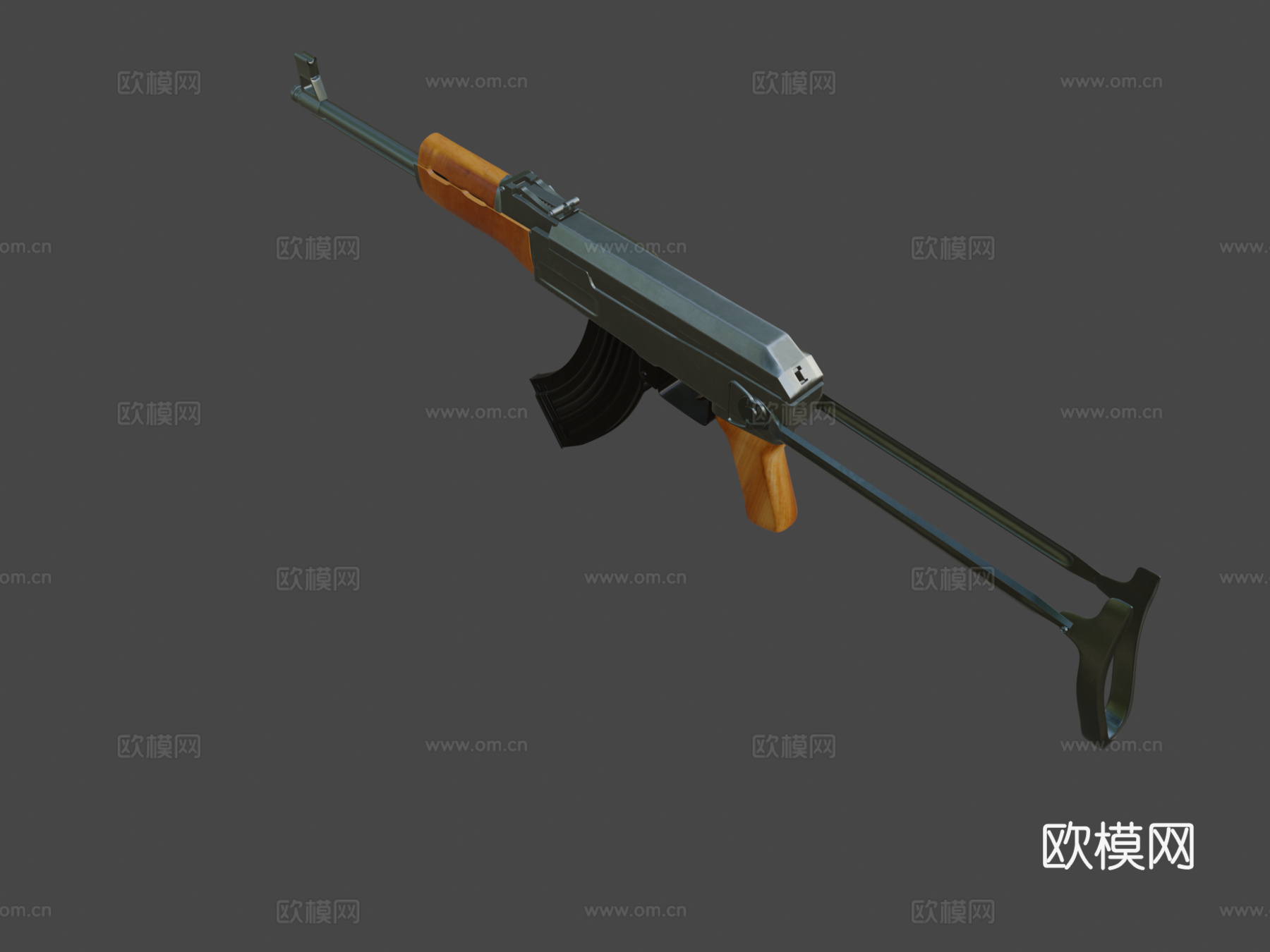 AK-47步枪3d模型