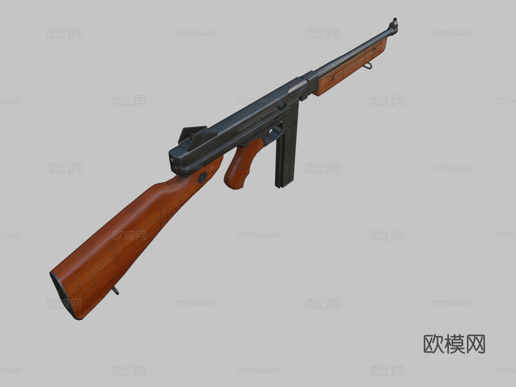 M1A1汤姆森冲锋枪3d模型