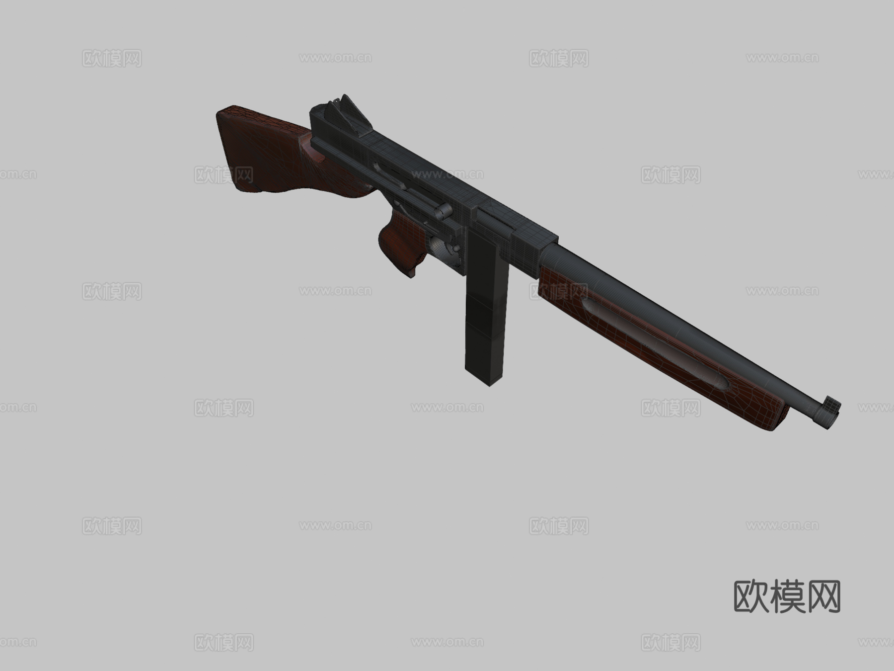 M1A1汤姆森冲锋枪(V1)3d模型