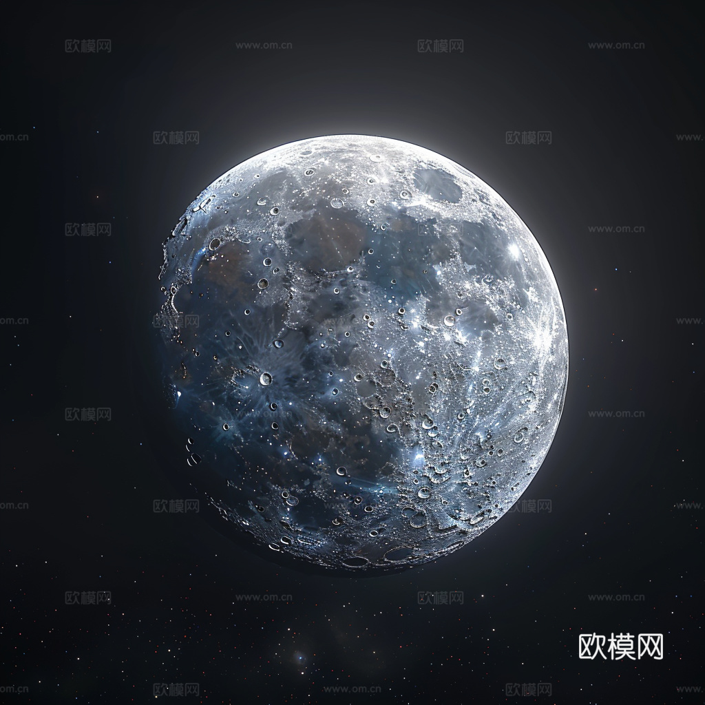 月球灯星球月亮陨石表表面