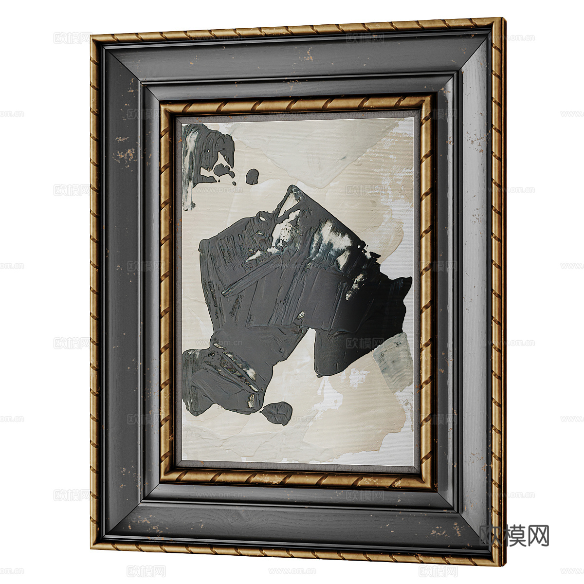 美式法式装饰挂画3d模型