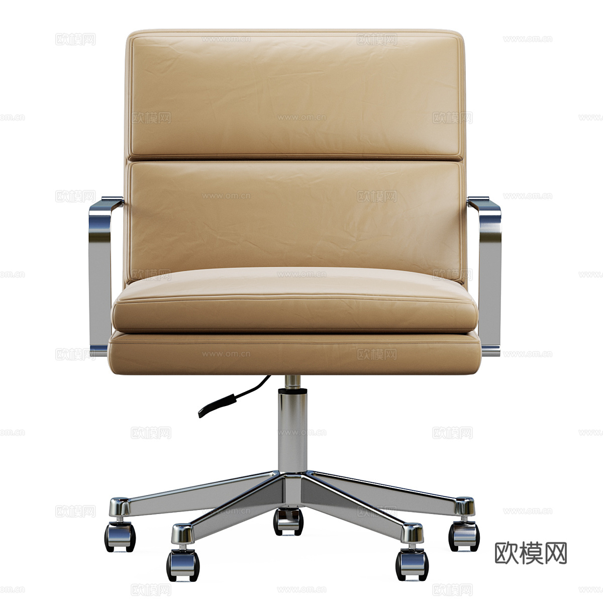 现代意式皮革办公椅3d模型