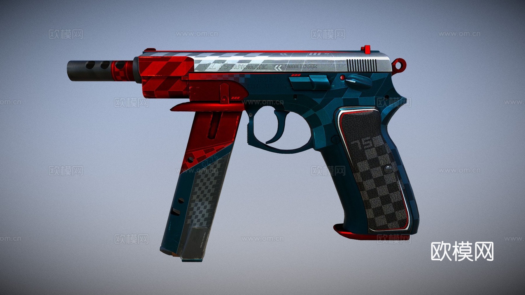 CZ75电路版3d模型