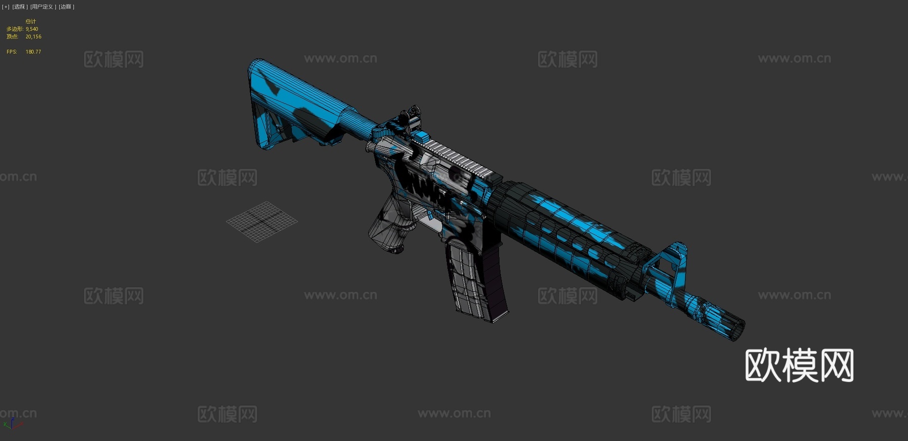 M4A4朋克版3d模型