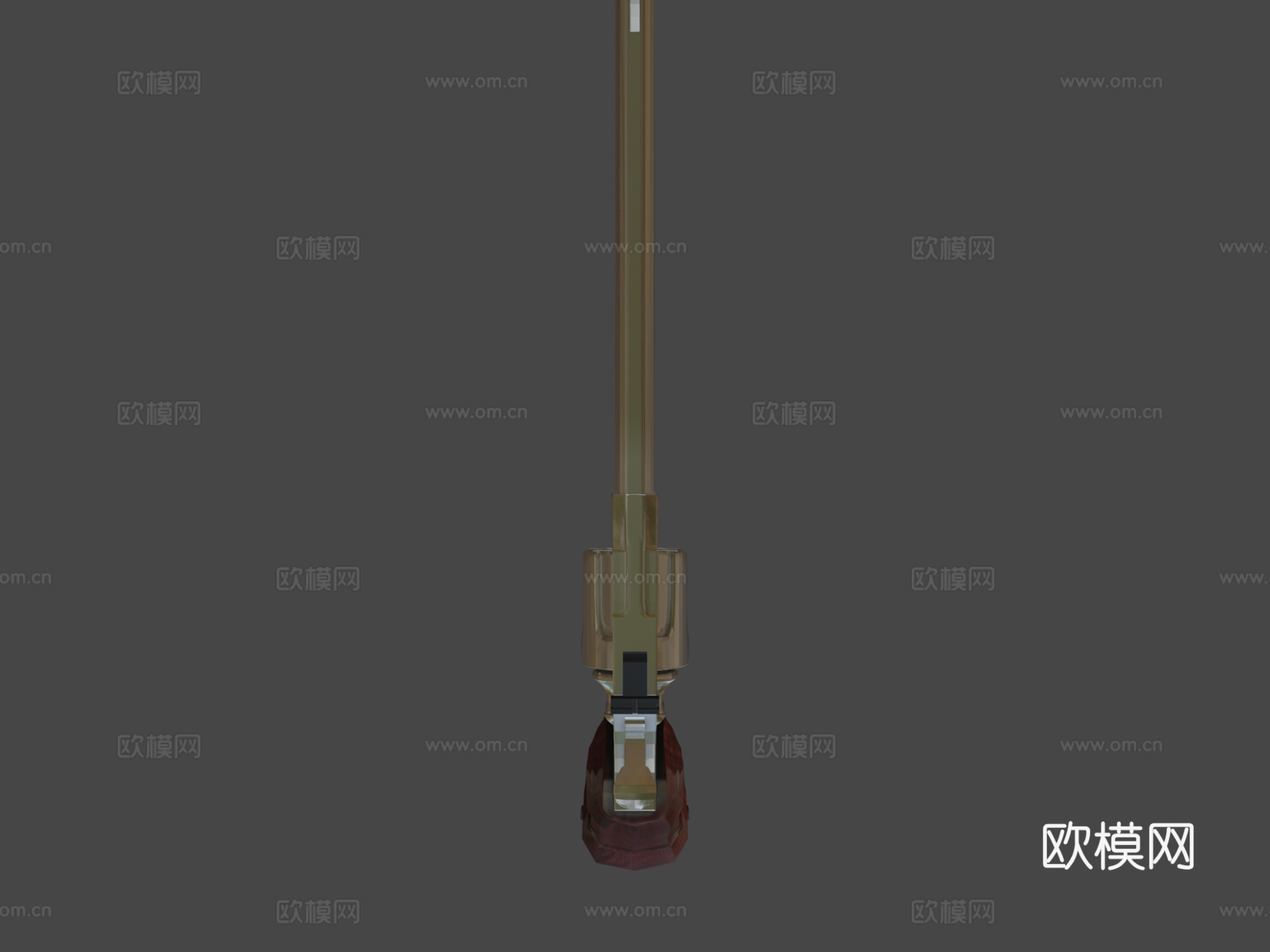 左轮手枪(柯尔特蟒蛇靶向8英寸.38特种弹)3d模型