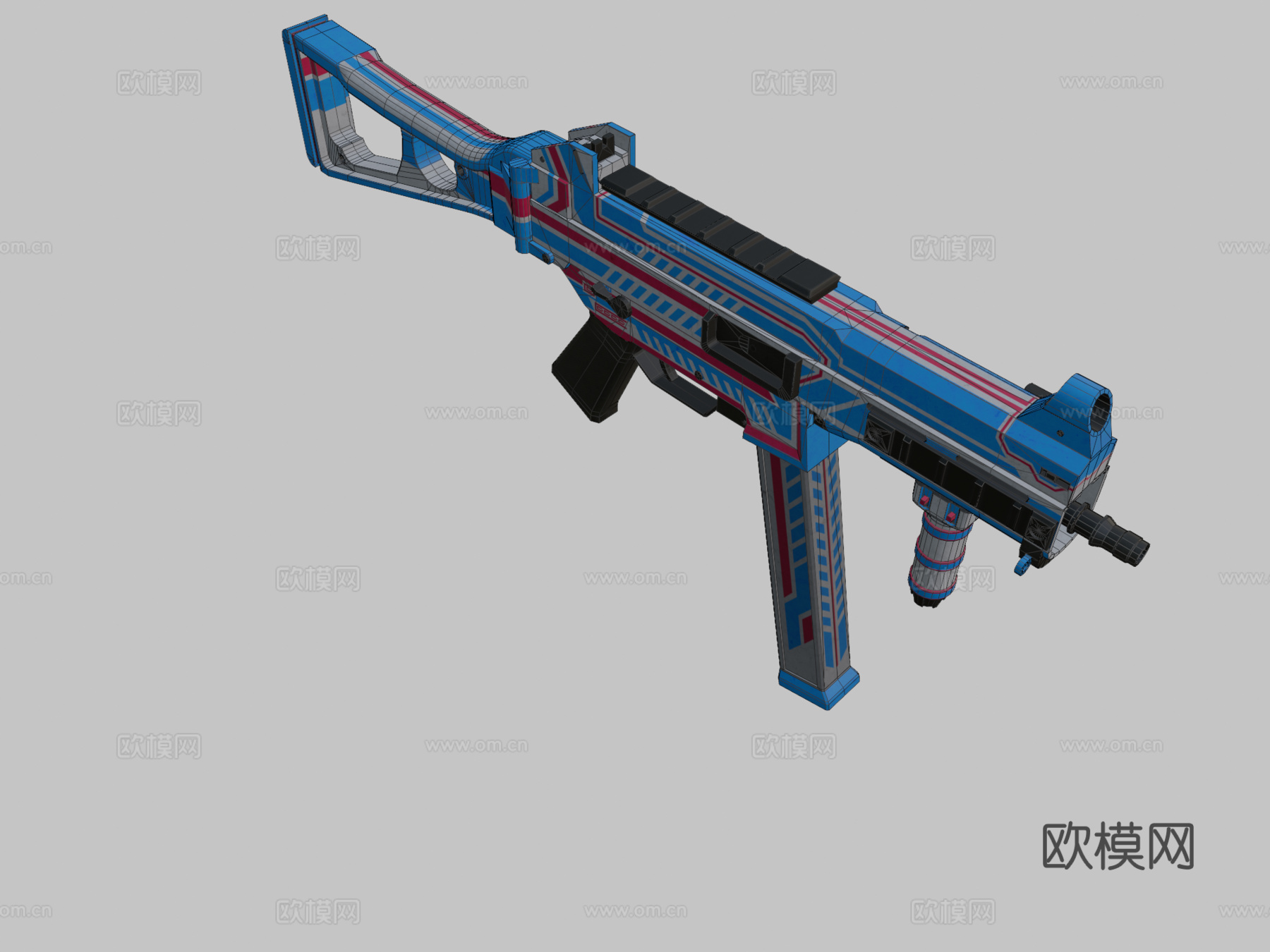 UMP45竞速版3d模型