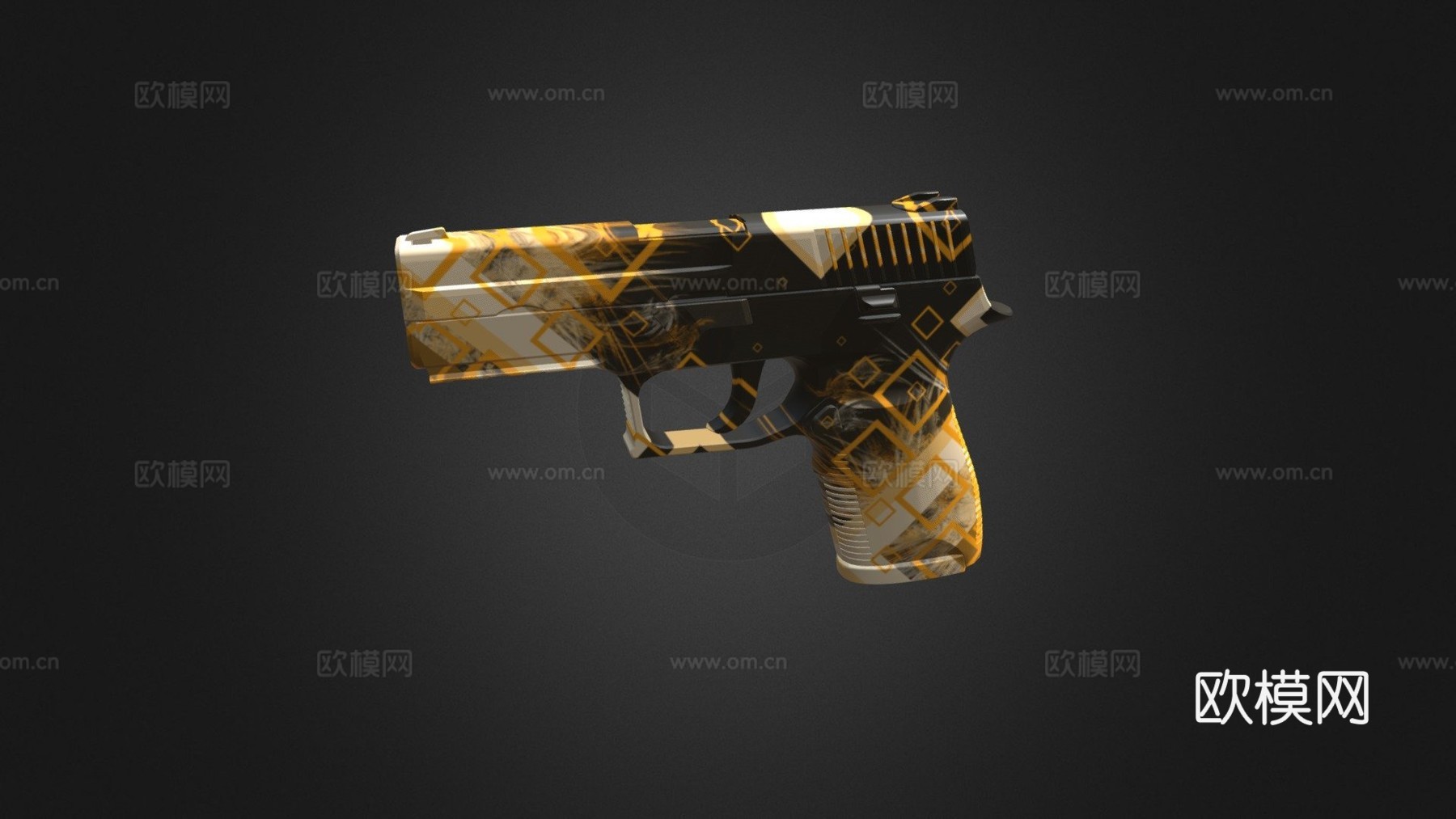 P250-立方体3d模型