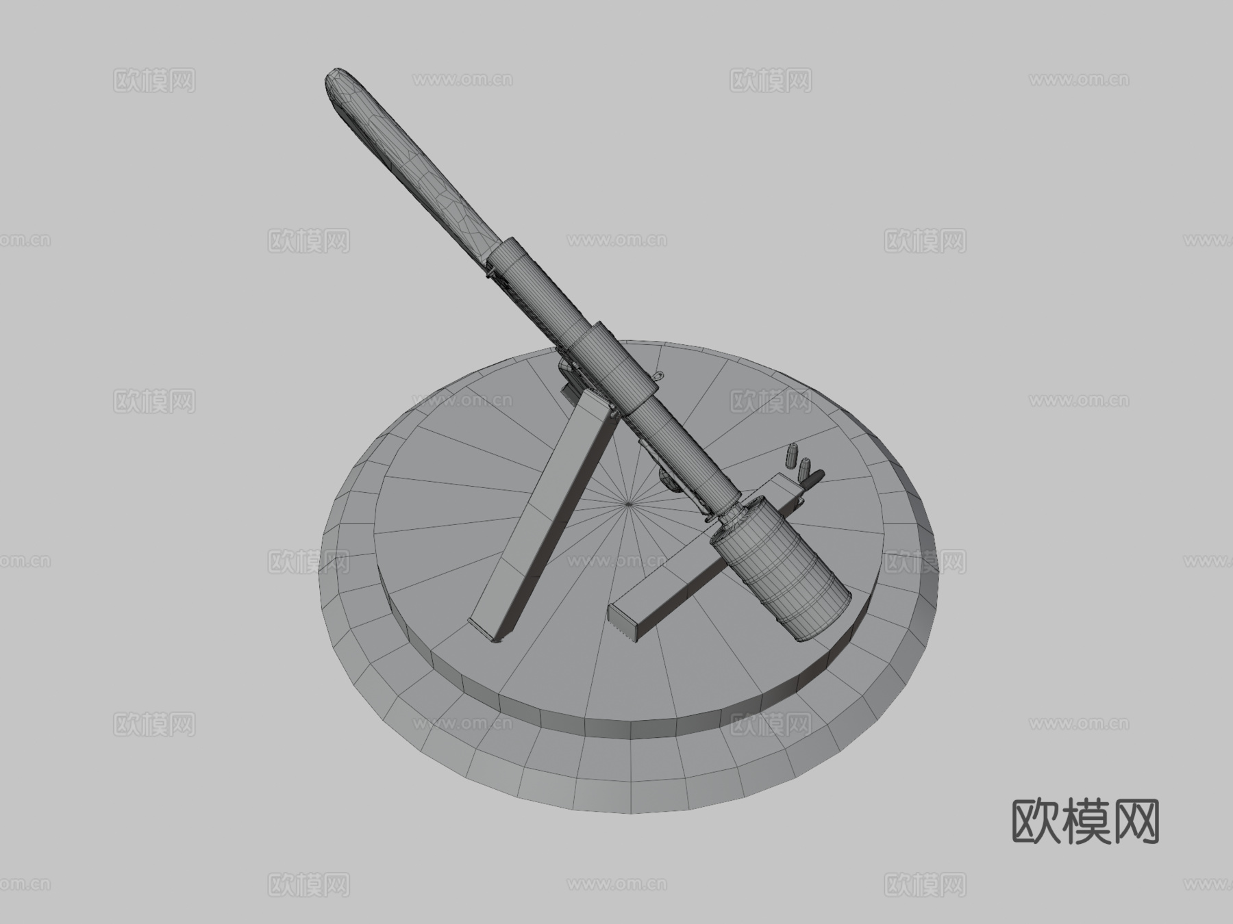 后启示录冲锋手枪3d模型