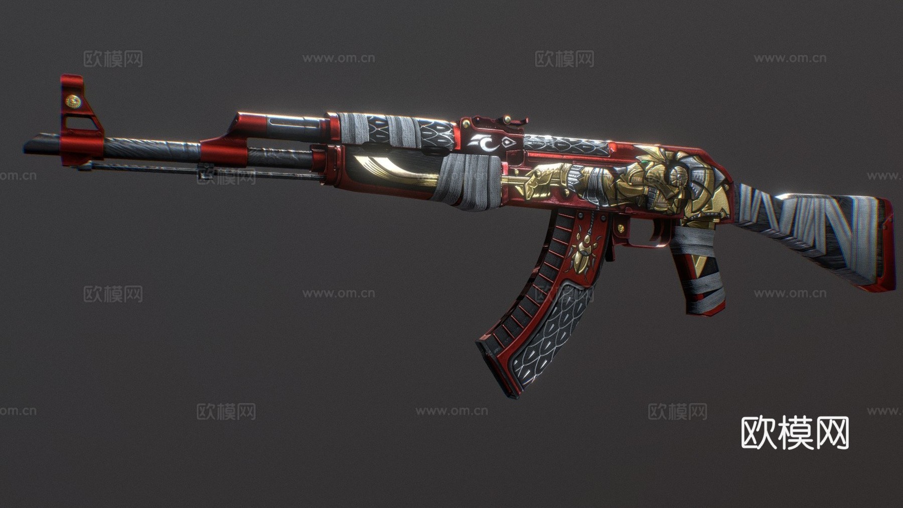 AK-47阿努比斯版3d模型