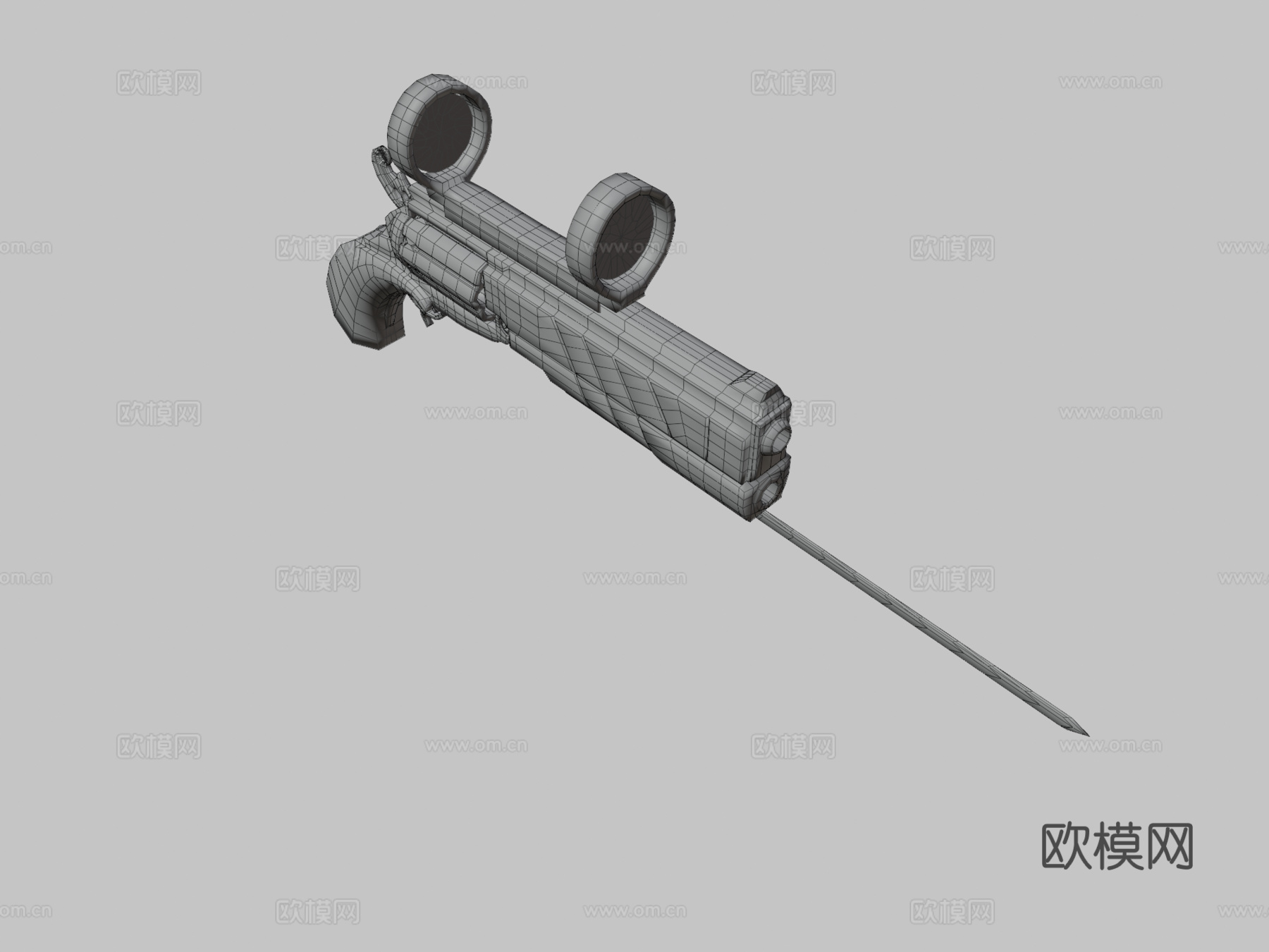 英雄武器科幻左轮3d模型