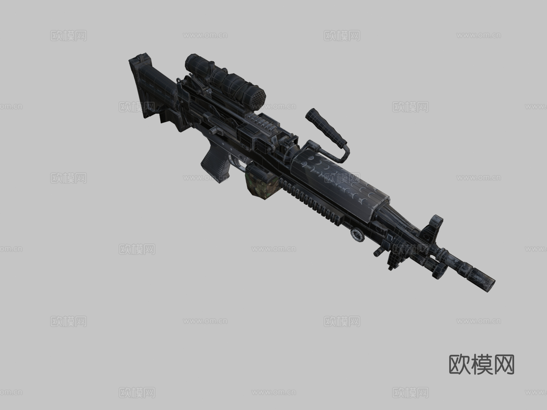 M249机枪3d模型