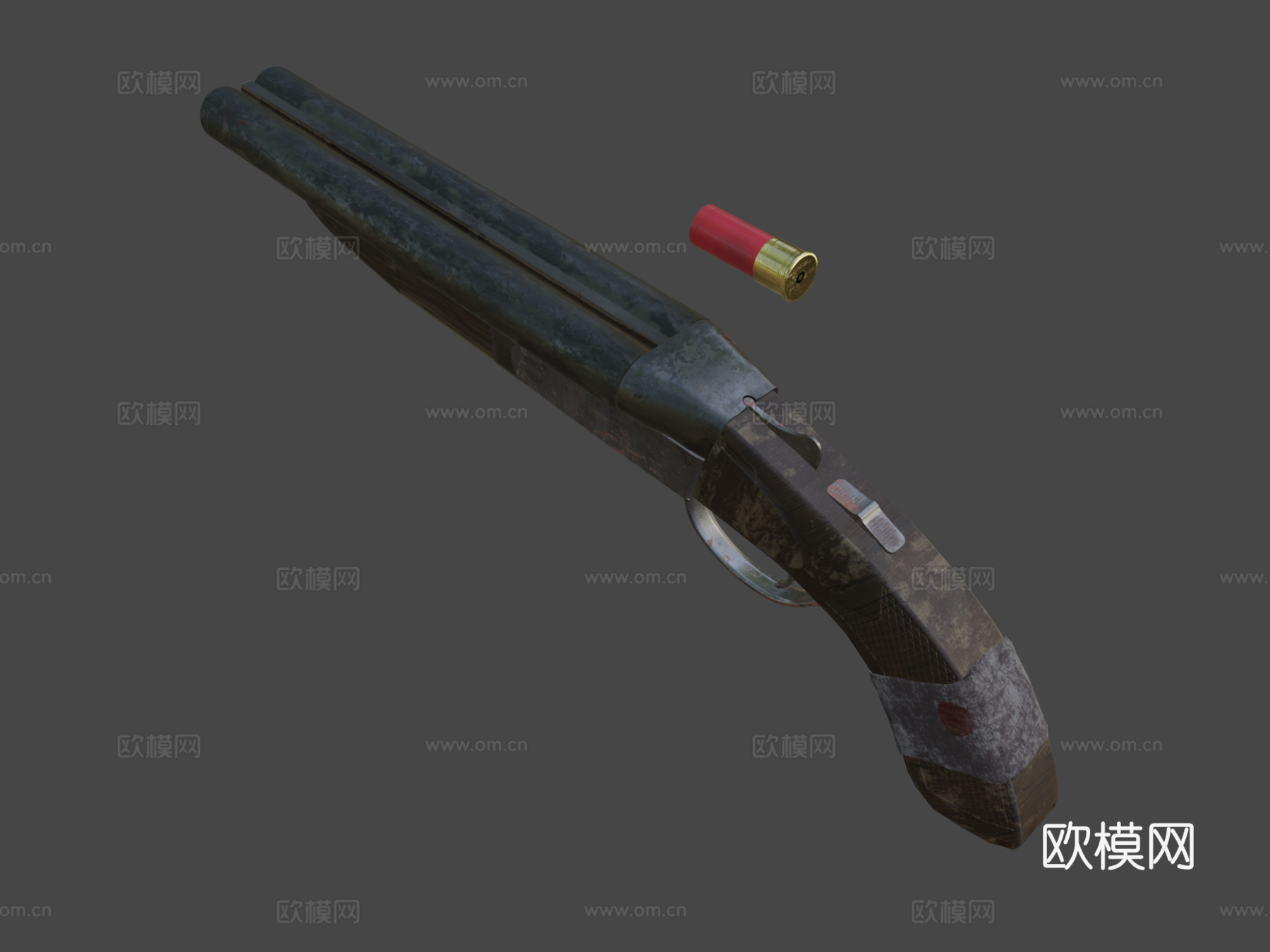 短管霰弹枪3d模型