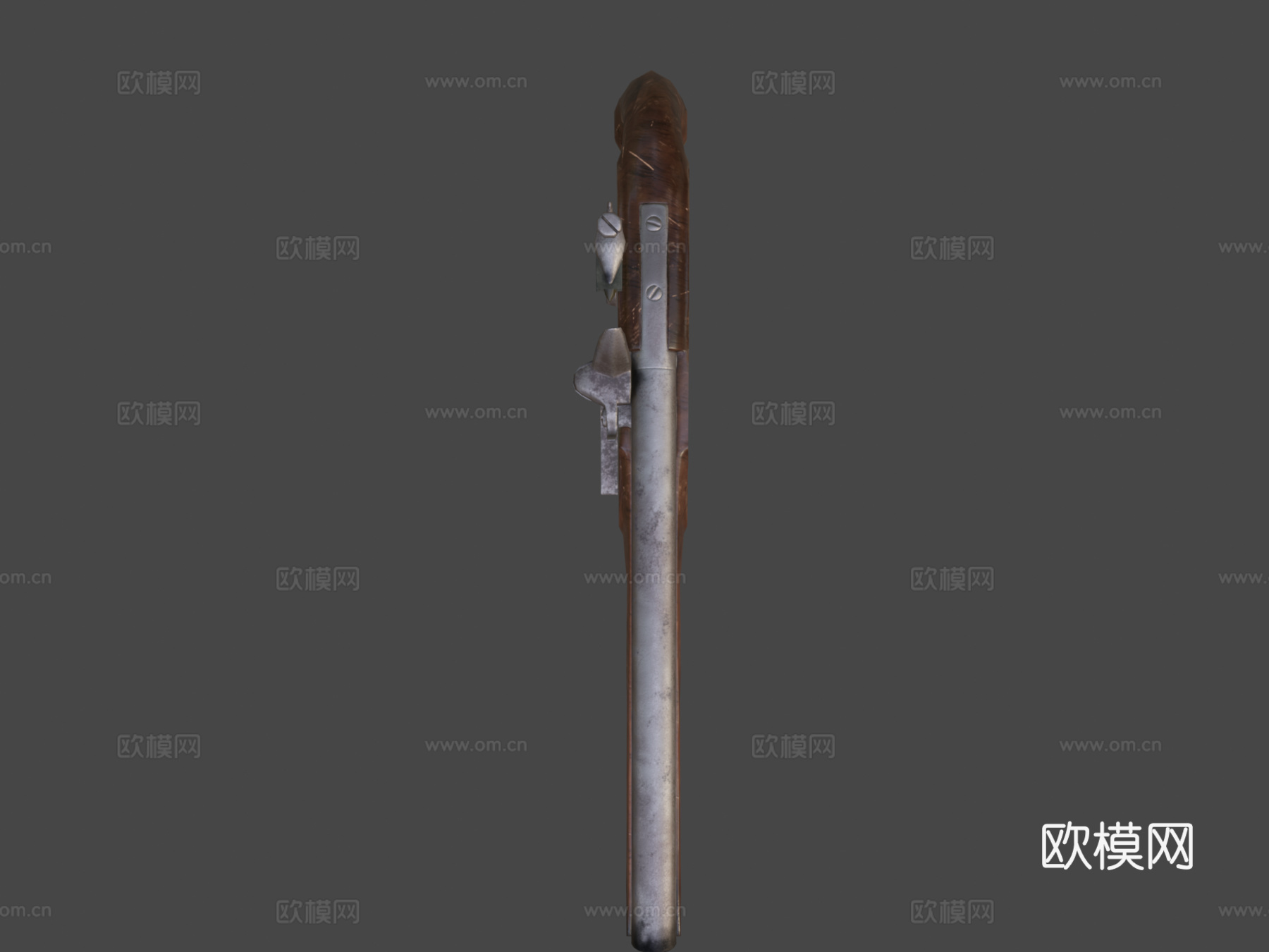 燧发手枪3d模型