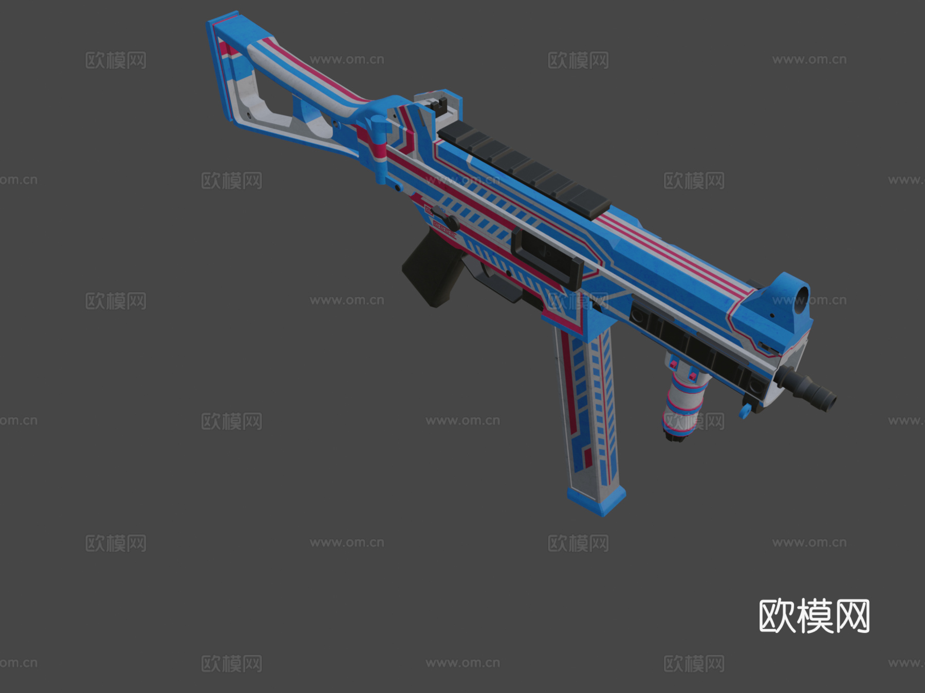 UMP45竞速版3d模型
