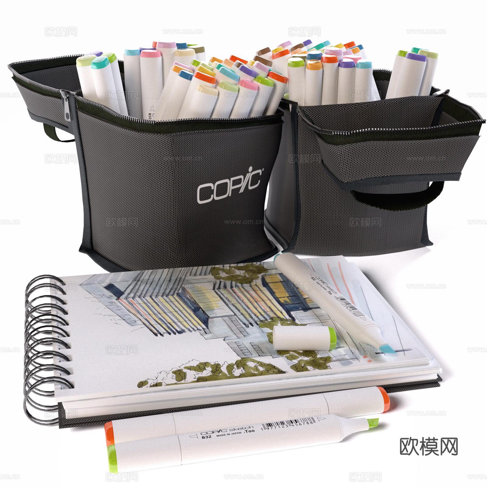 素描本3d模型