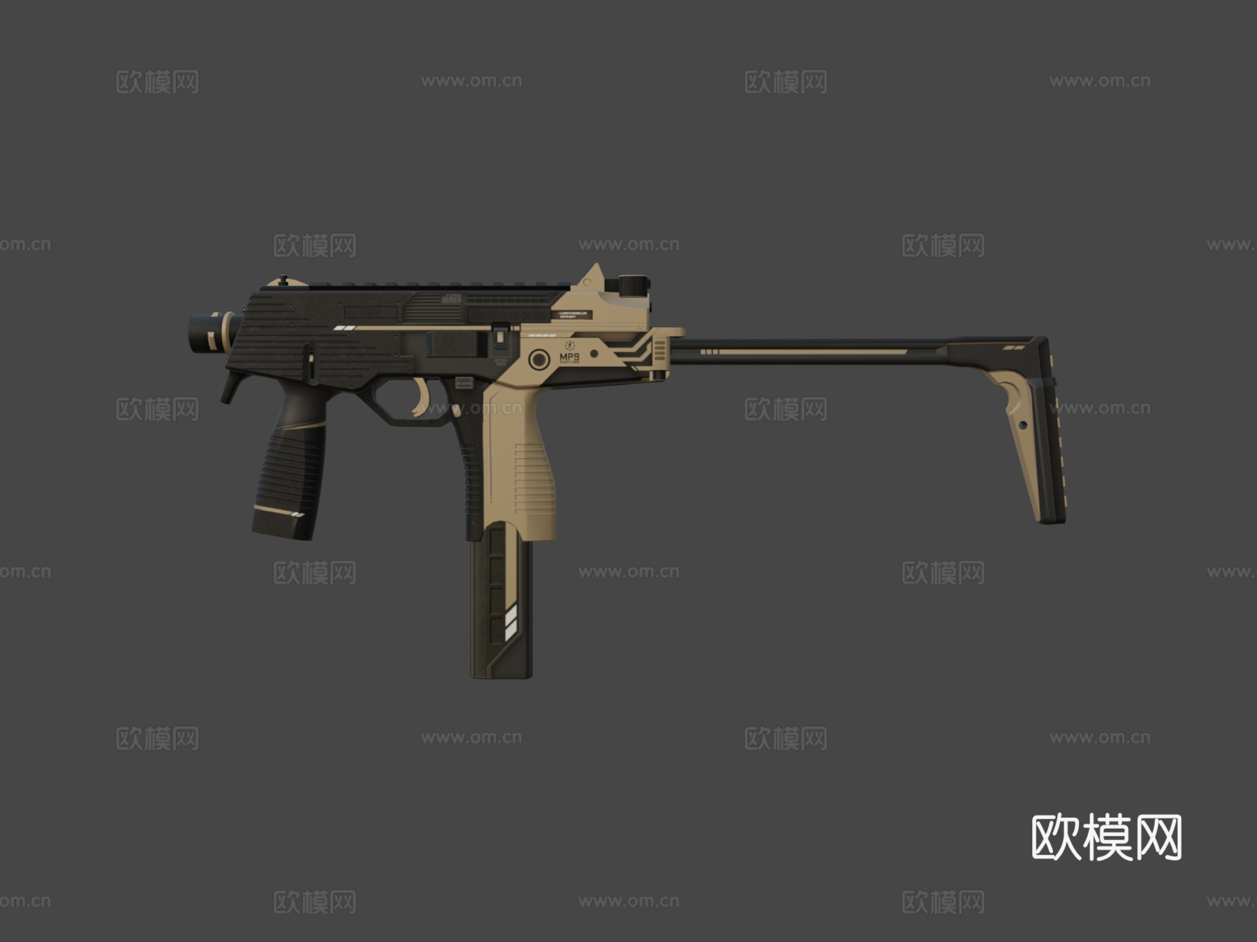 MP9-沙漠突击3d模型