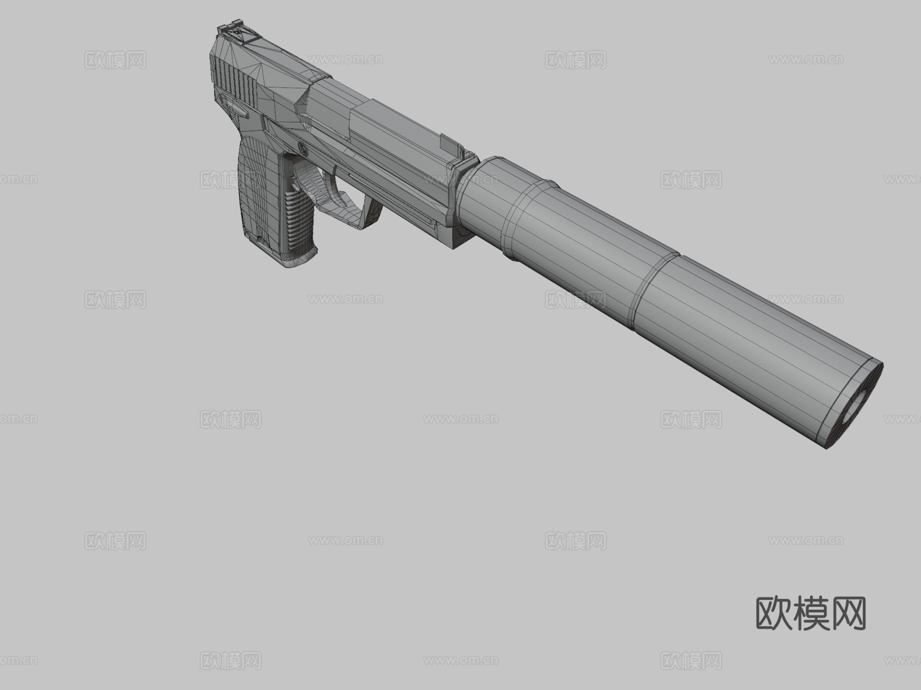 USP-S-钝角3d模型