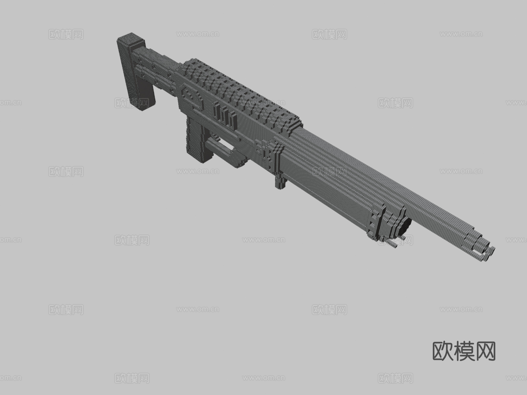 体素火焰喷射器-猛虎=强化升级=(立方64-128)3d模型