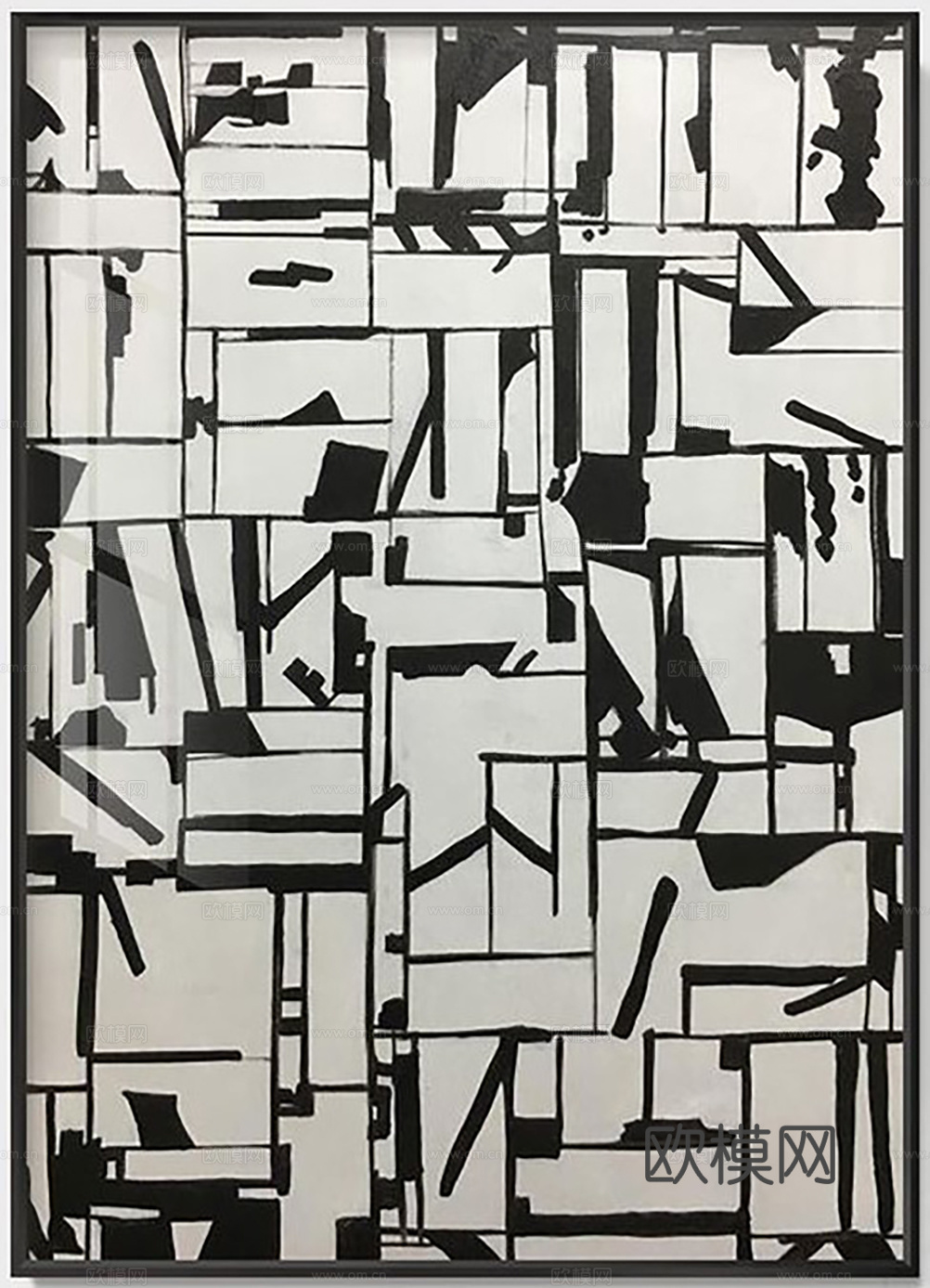中古复古黑白挂画  抽象画 艺术画