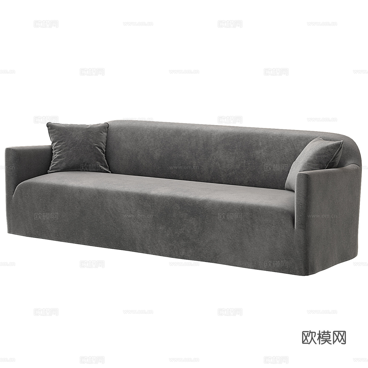 现代意式布艺休闲沙发3d模型