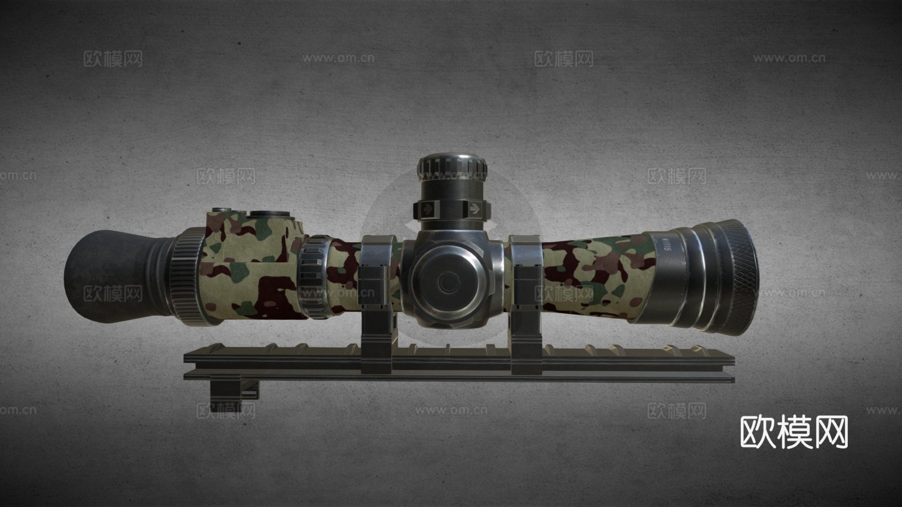 PUBG八倍镜3d模型