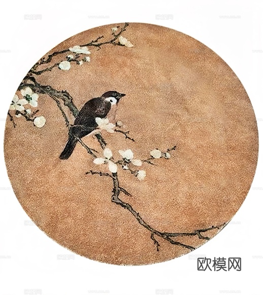 Magpie Mat 圓形地毯下載(渲染圖2)
