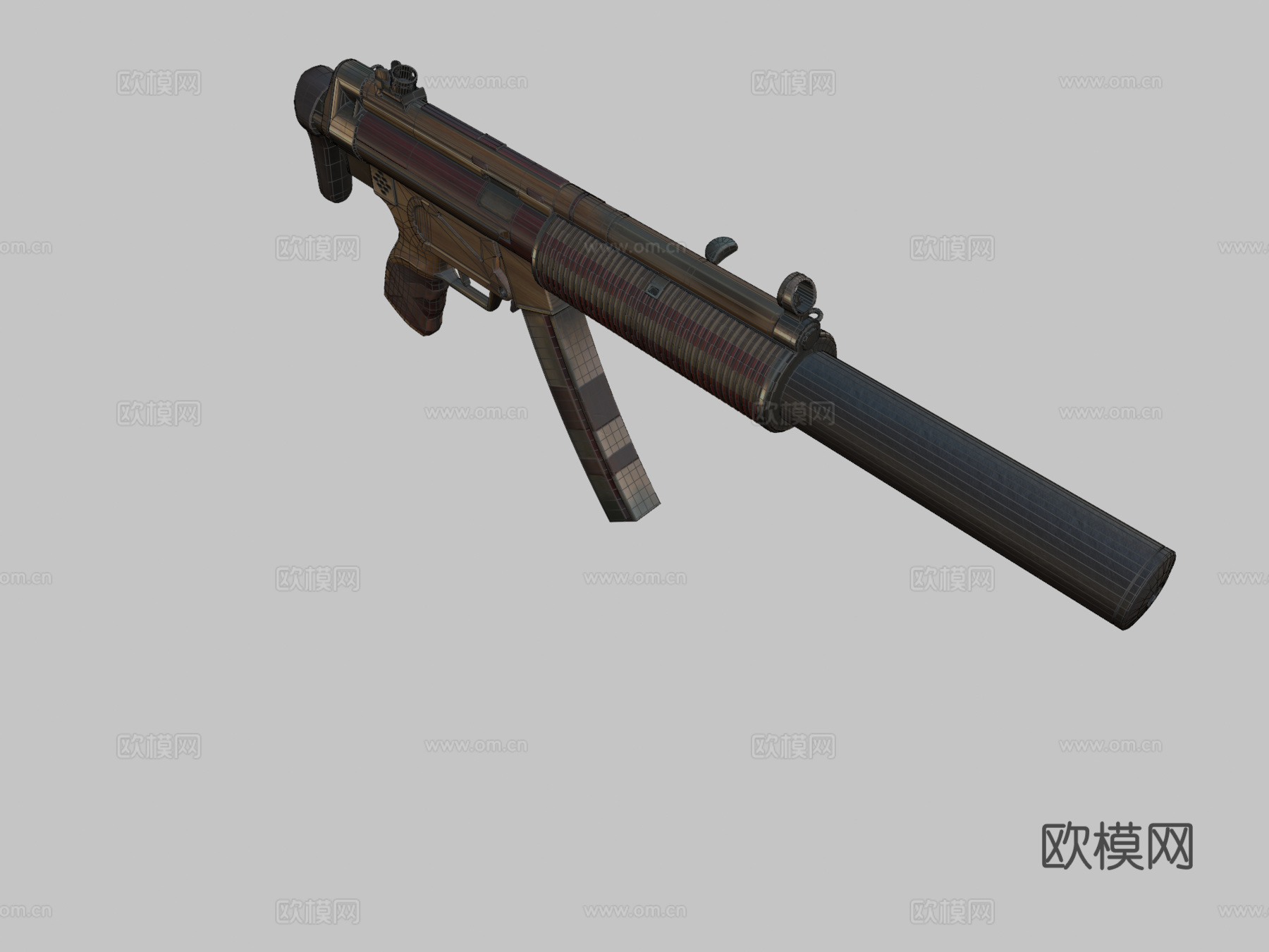 反恐精英全球攻势MP5SD3d模型