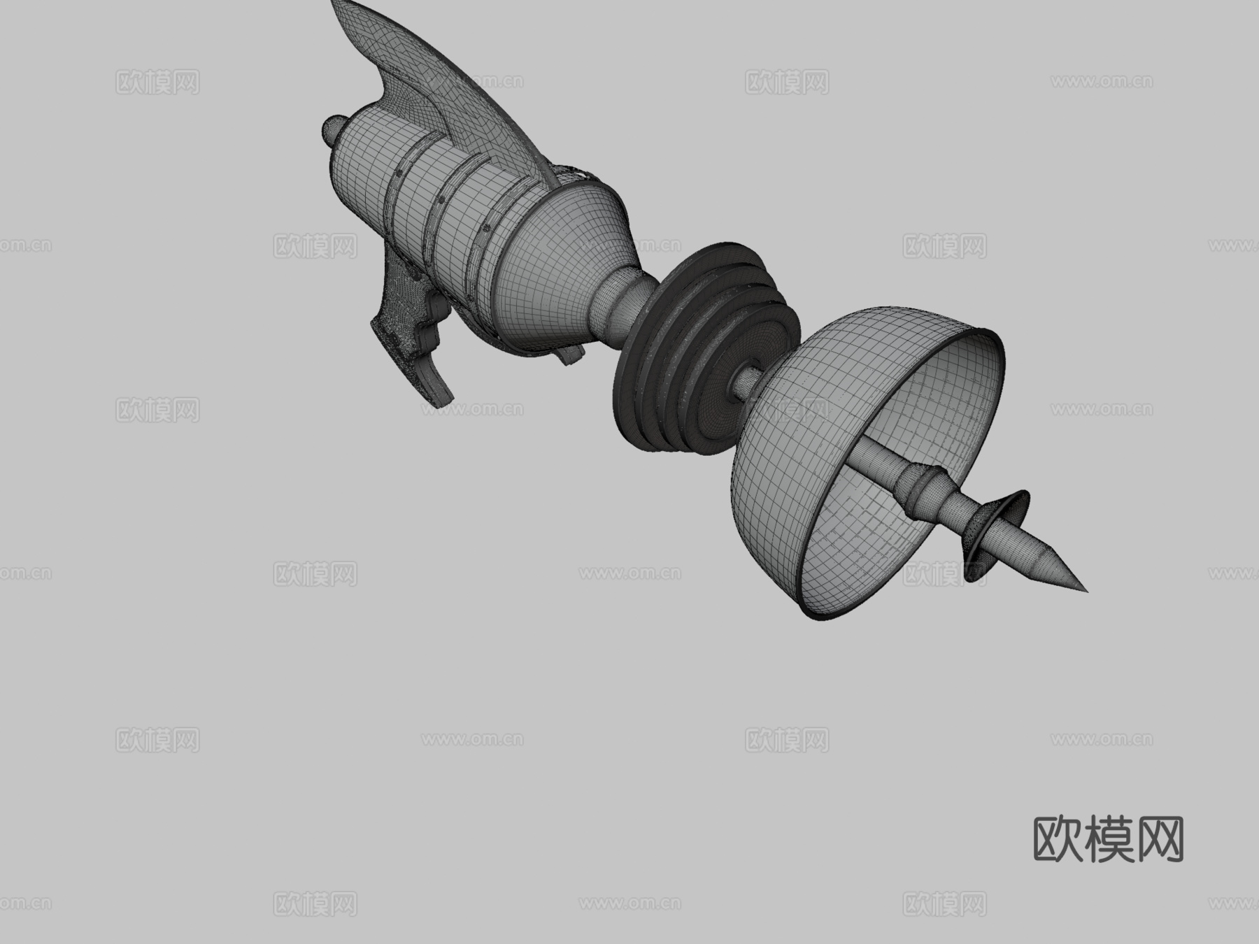 射线枪3d模型