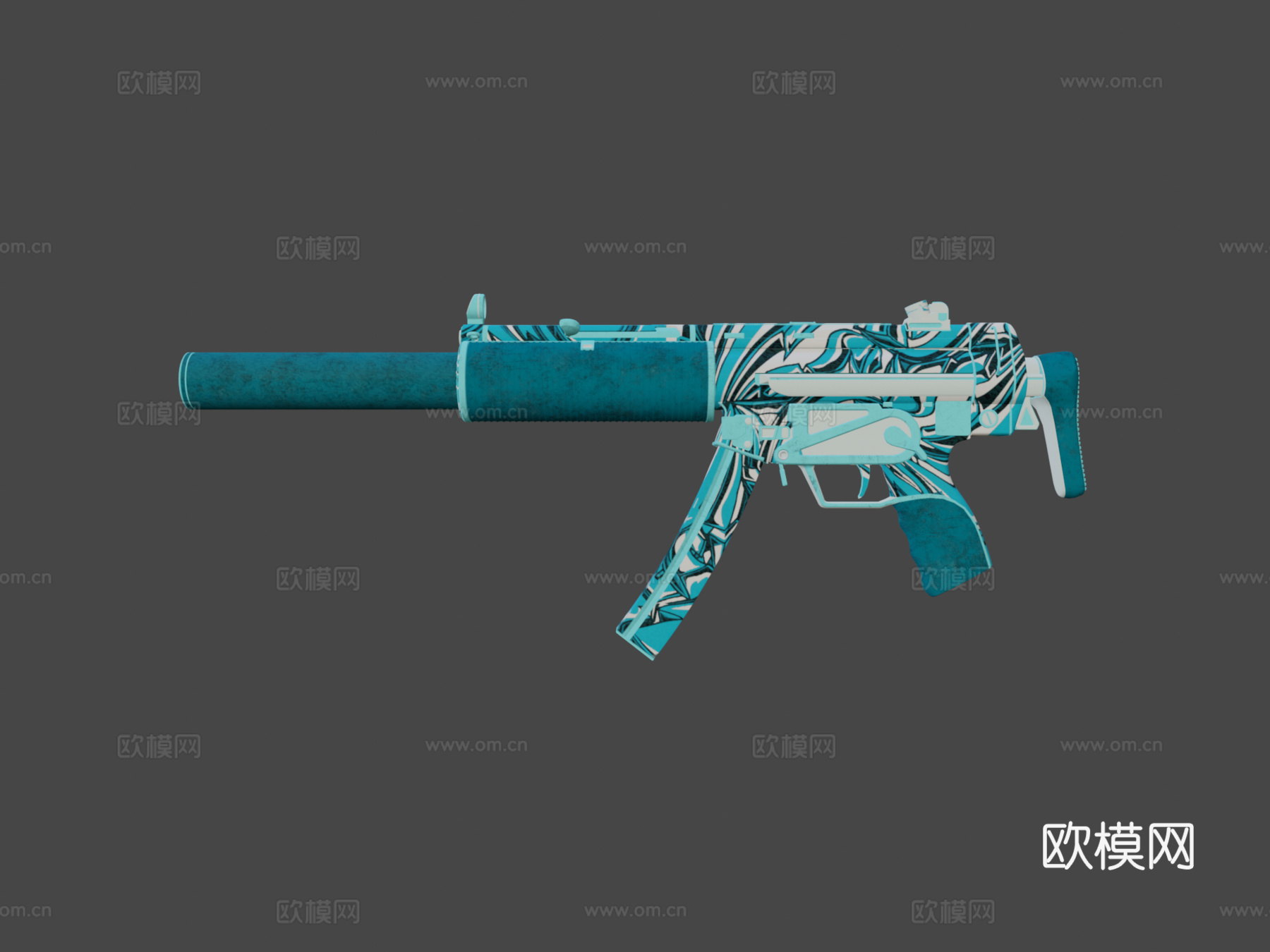 MP5SD-蓝色纯净版3d模型