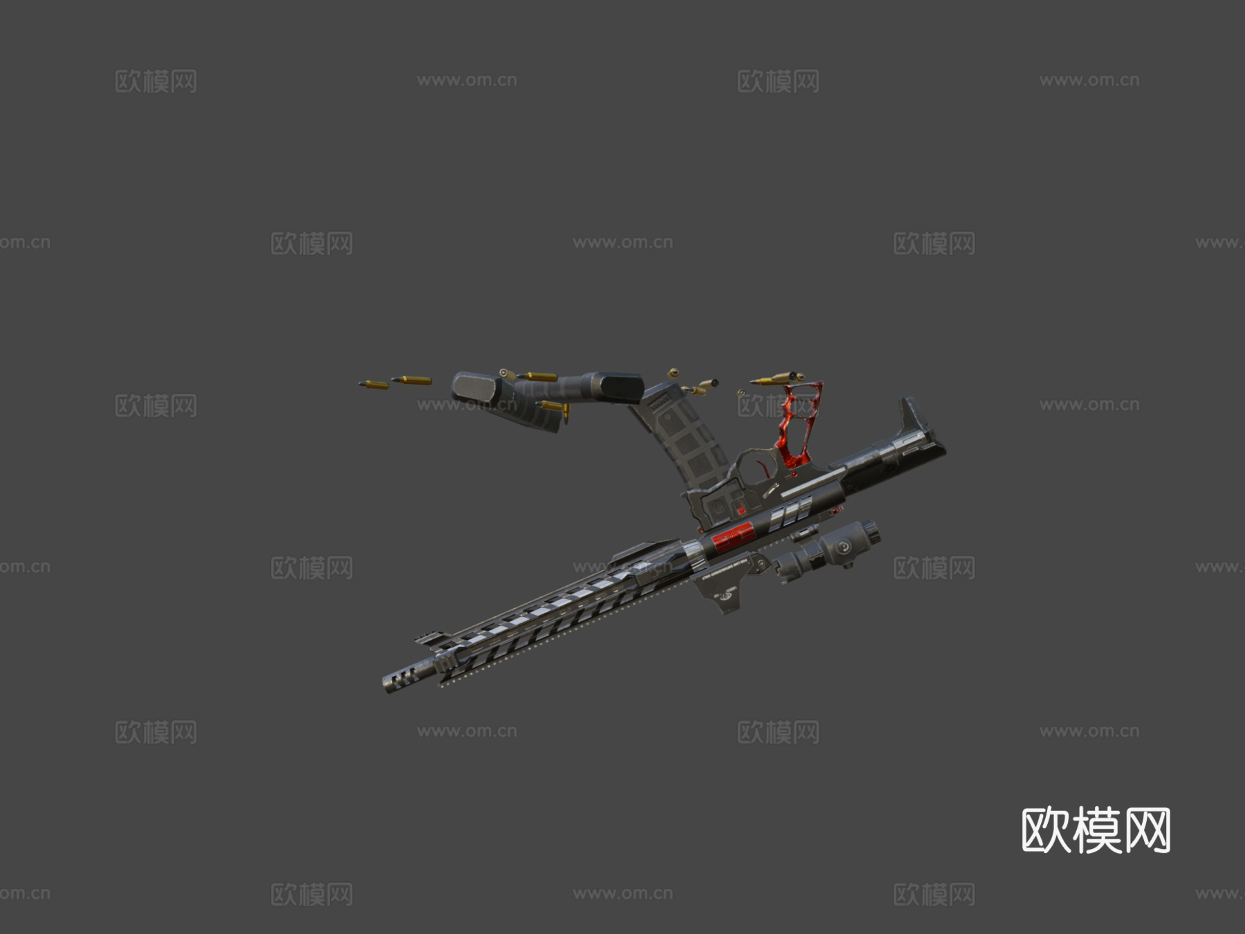 AR-15 F1坏蛋版3d模型