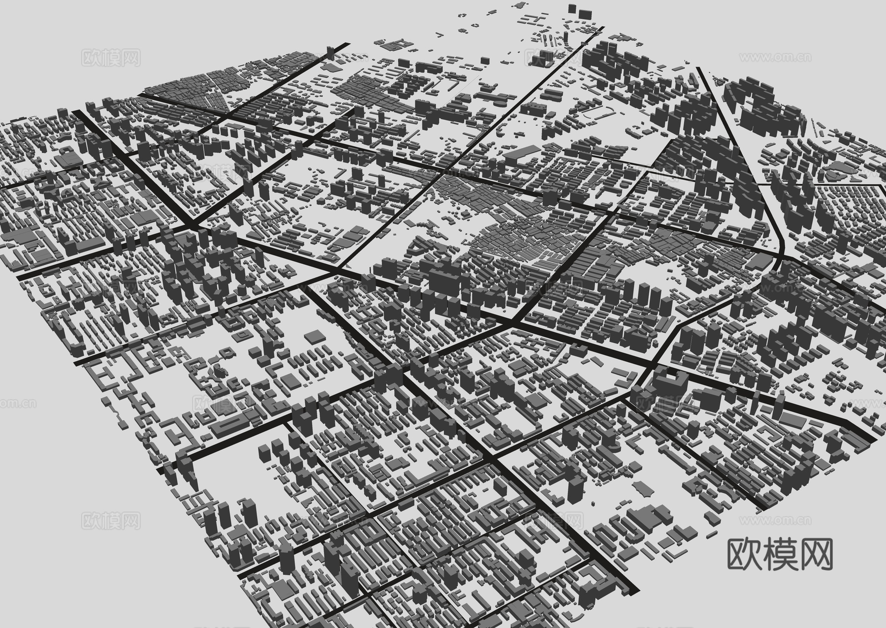 鸟瞰建筑 规划体块建筑 现代简模规划 城市建筑 体块素材鸟瞰su模型