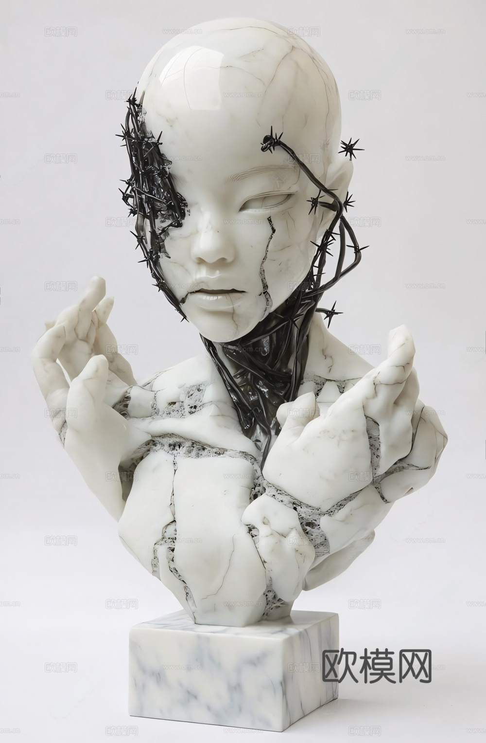 现代雕塑摆件 现代艺术装置 人形雕塑摆件 现代木质摆件 异形3d模型