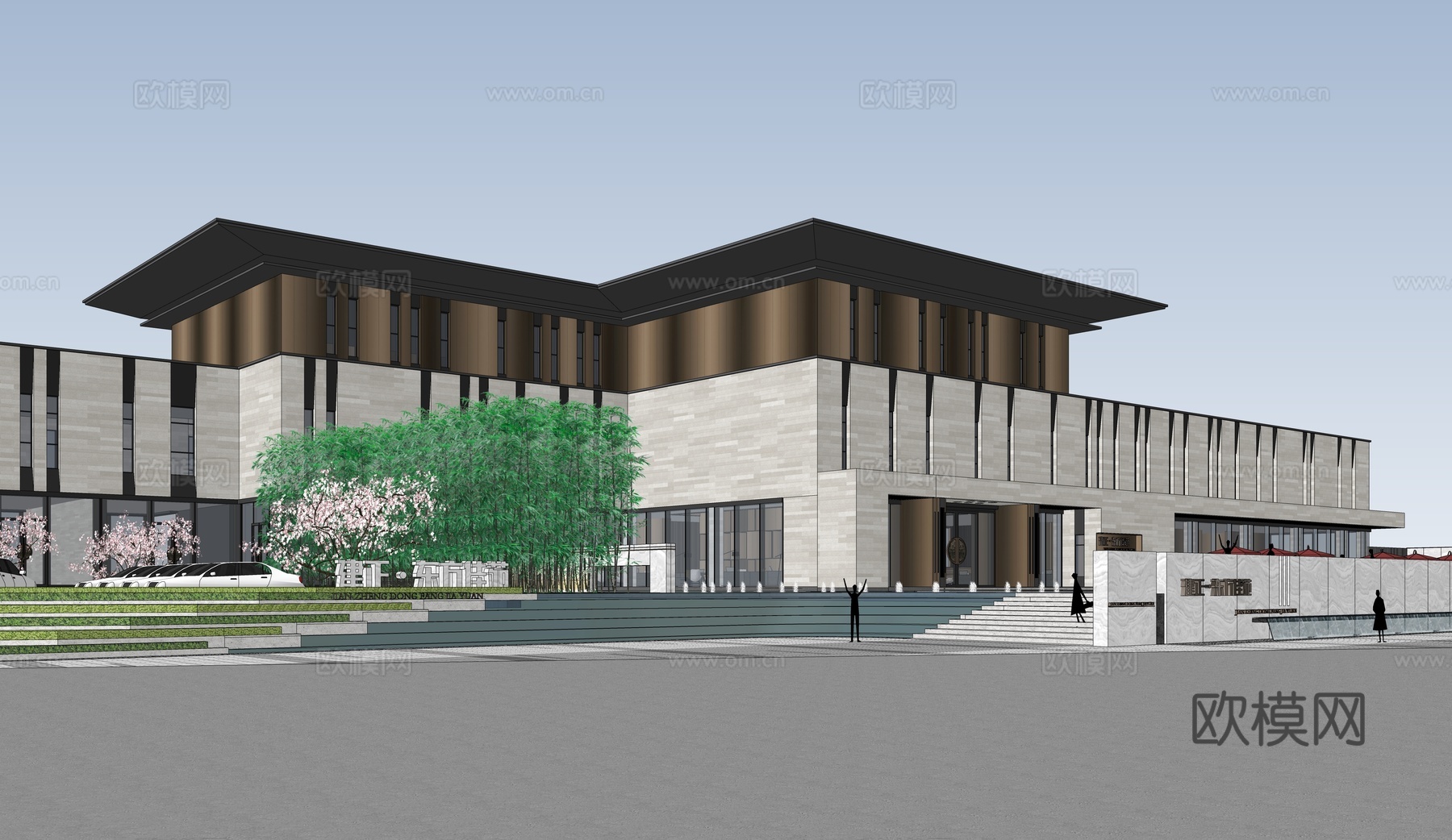 现代售楼处 售楼部景观 会所建筑 展馆建筑 博物馆su模型