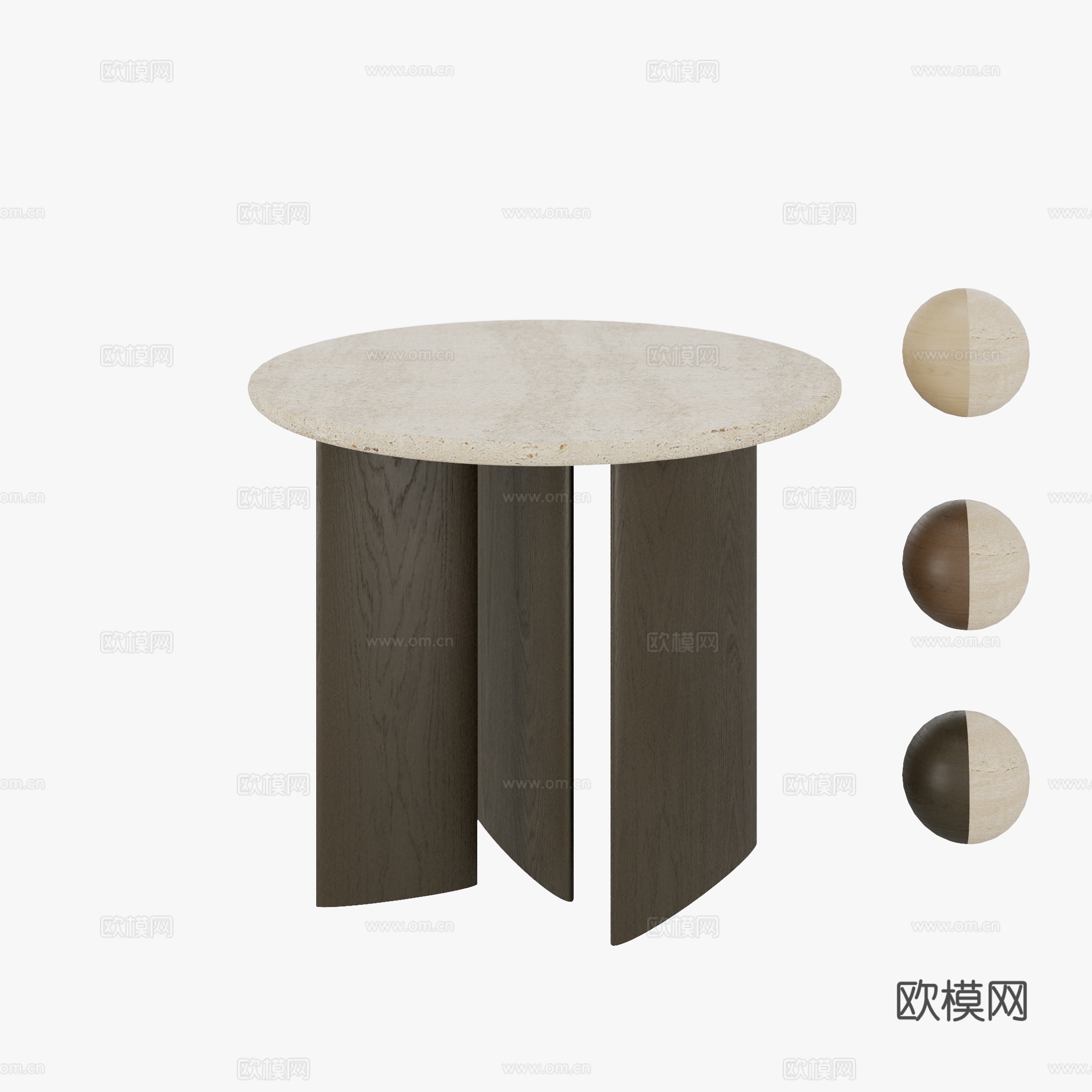 得闲 玲珑边几 边几3d模型