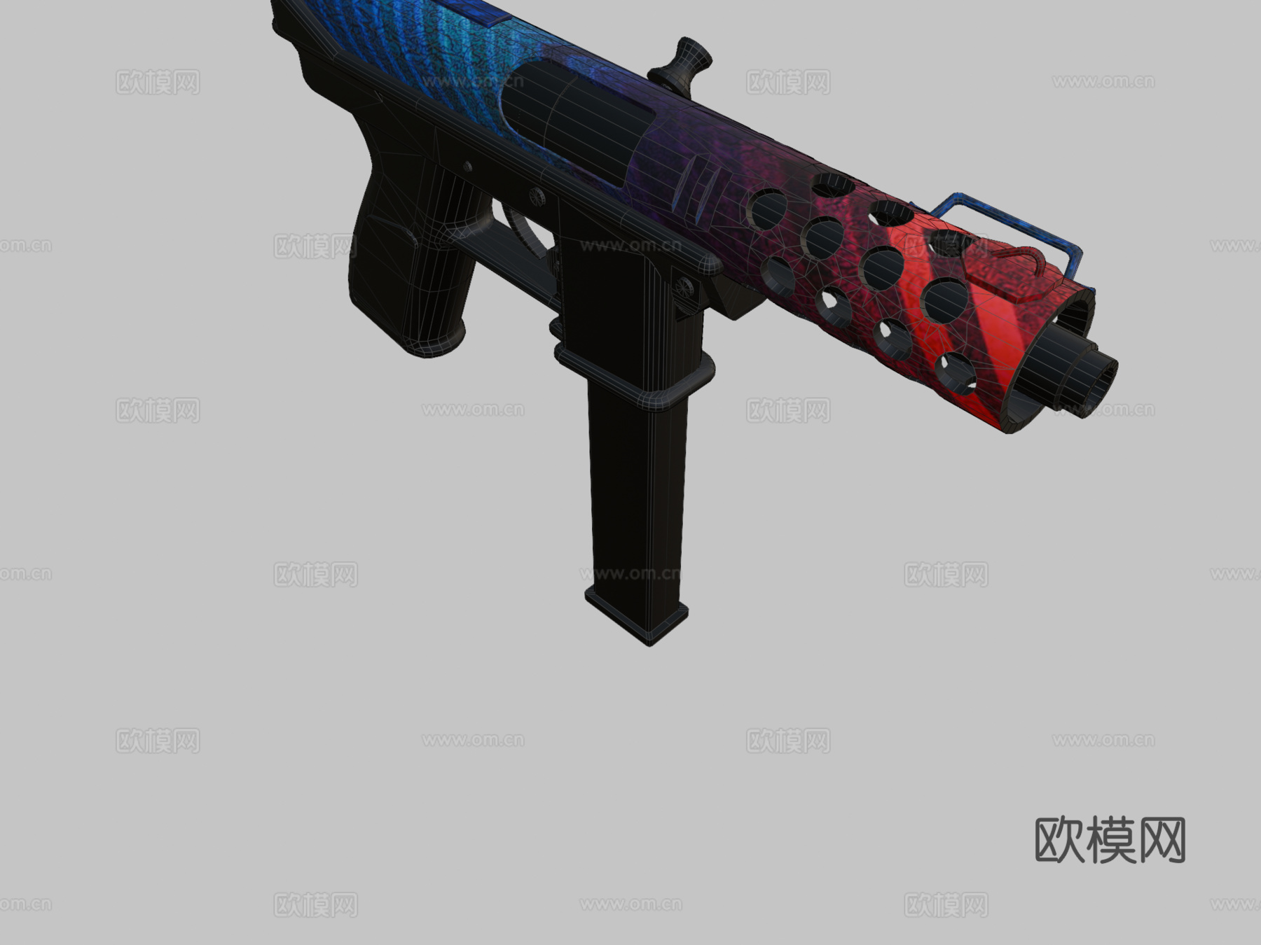 Tec9-蓝线3d模型