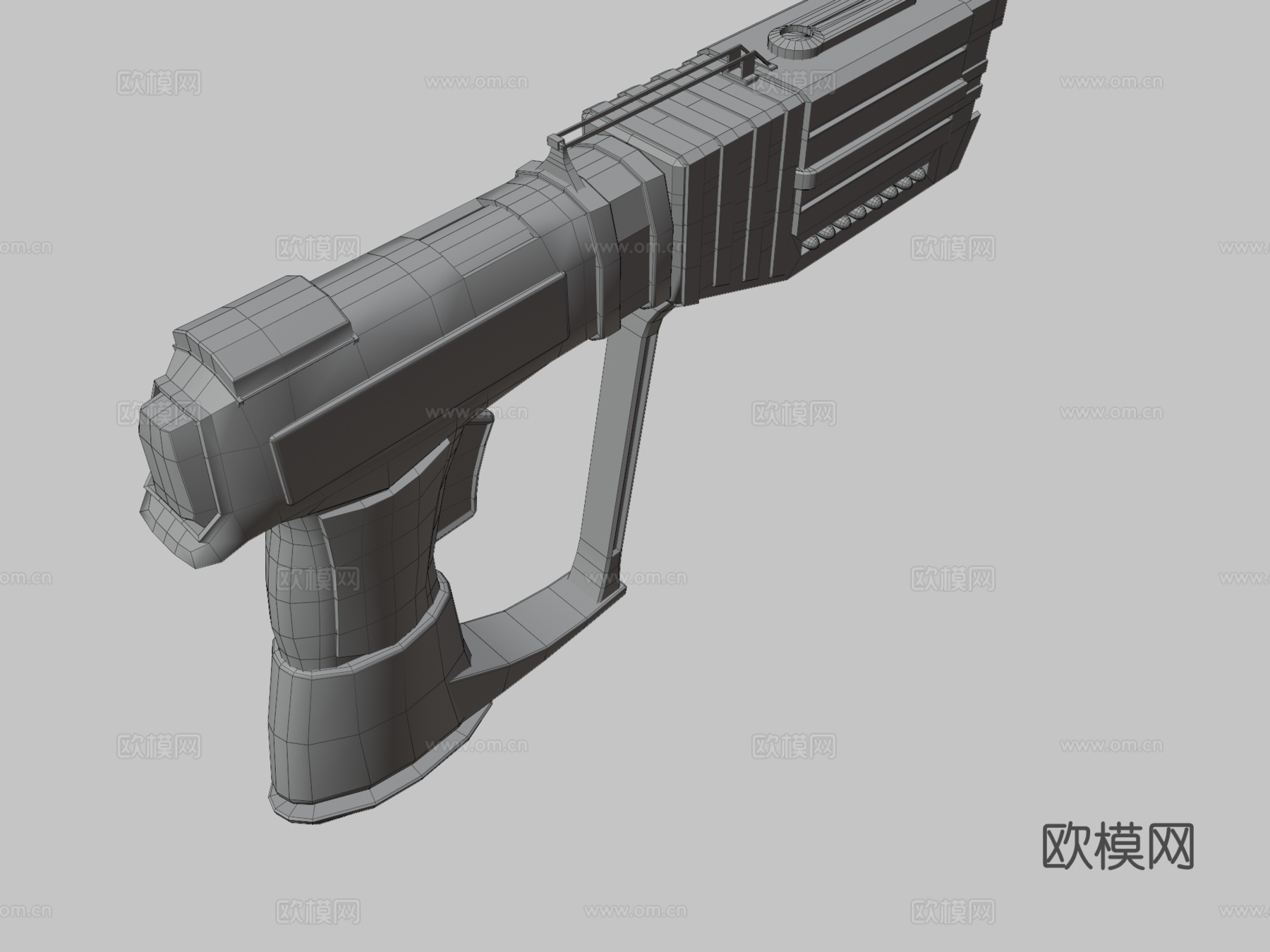 赛博朋克手枪3d模型