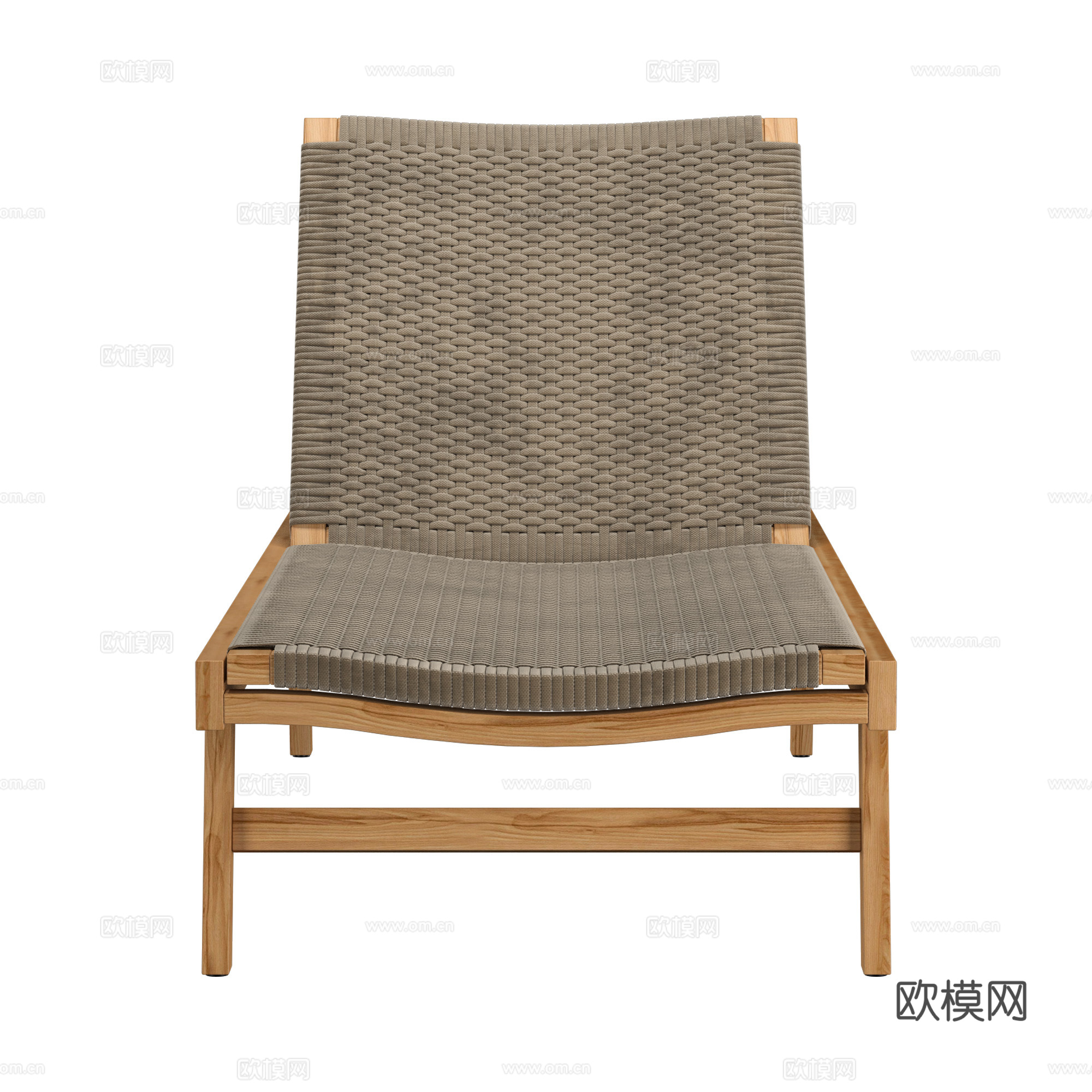 新中式藤编躺椅3d模型