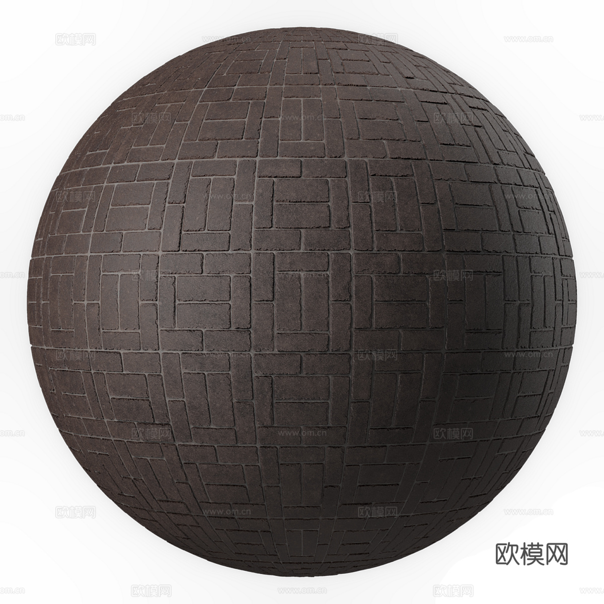 新中式红砖墙材质3d模型