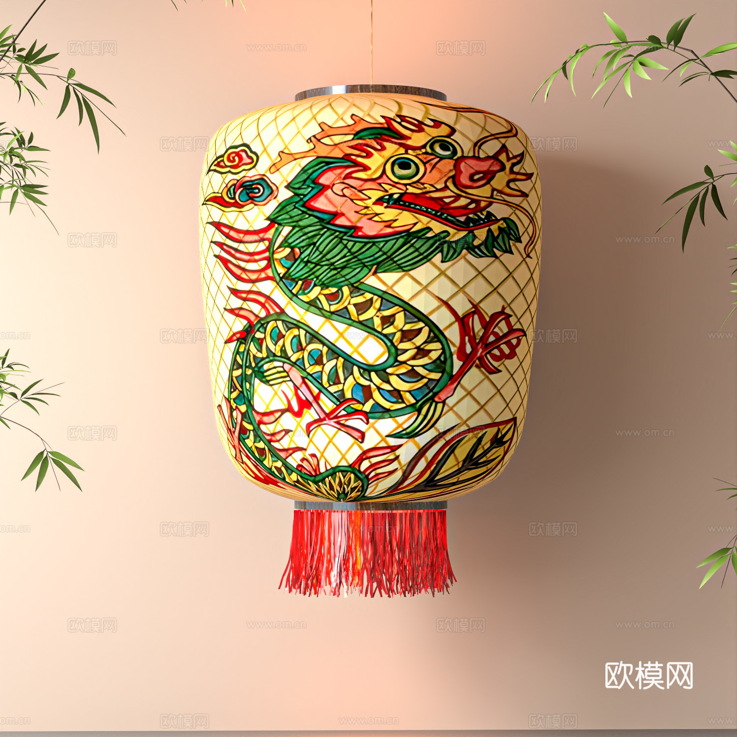 新中式灯笼su模型