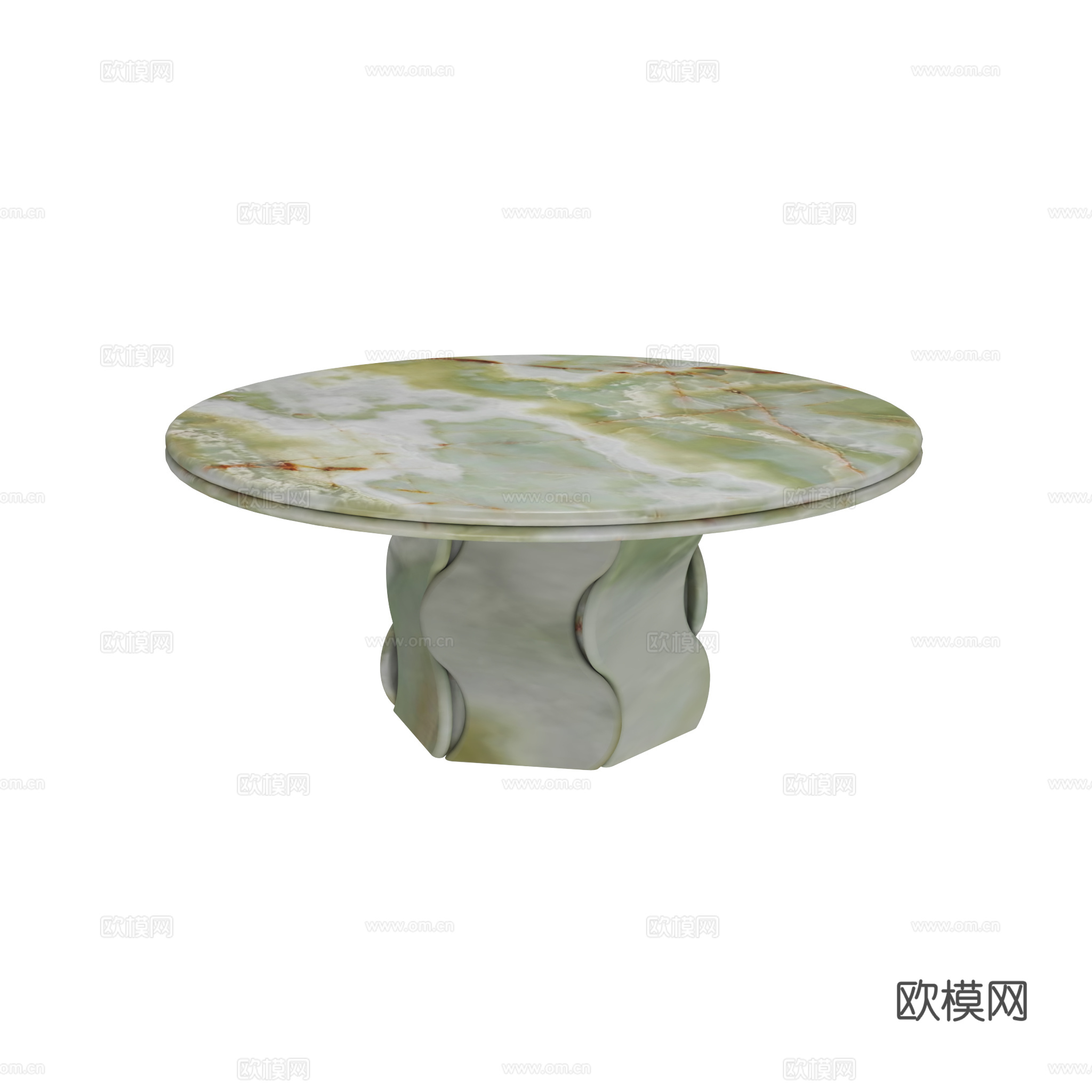 得闲 粼粼圆茶几 茶几3d模型