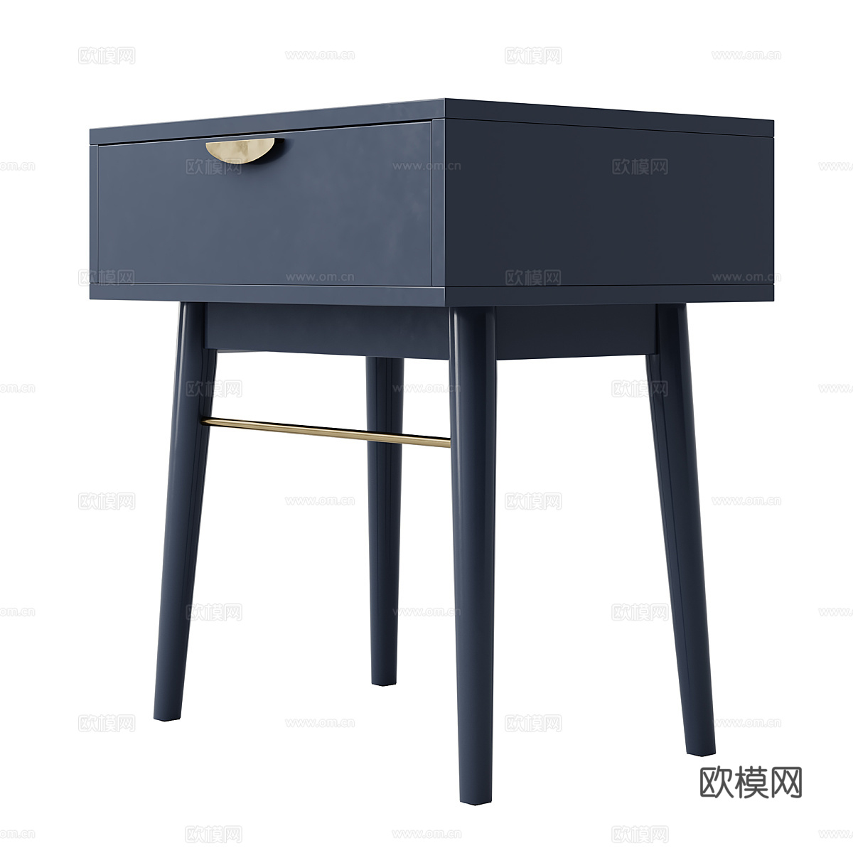 新中式轻奢床头柜3d模型