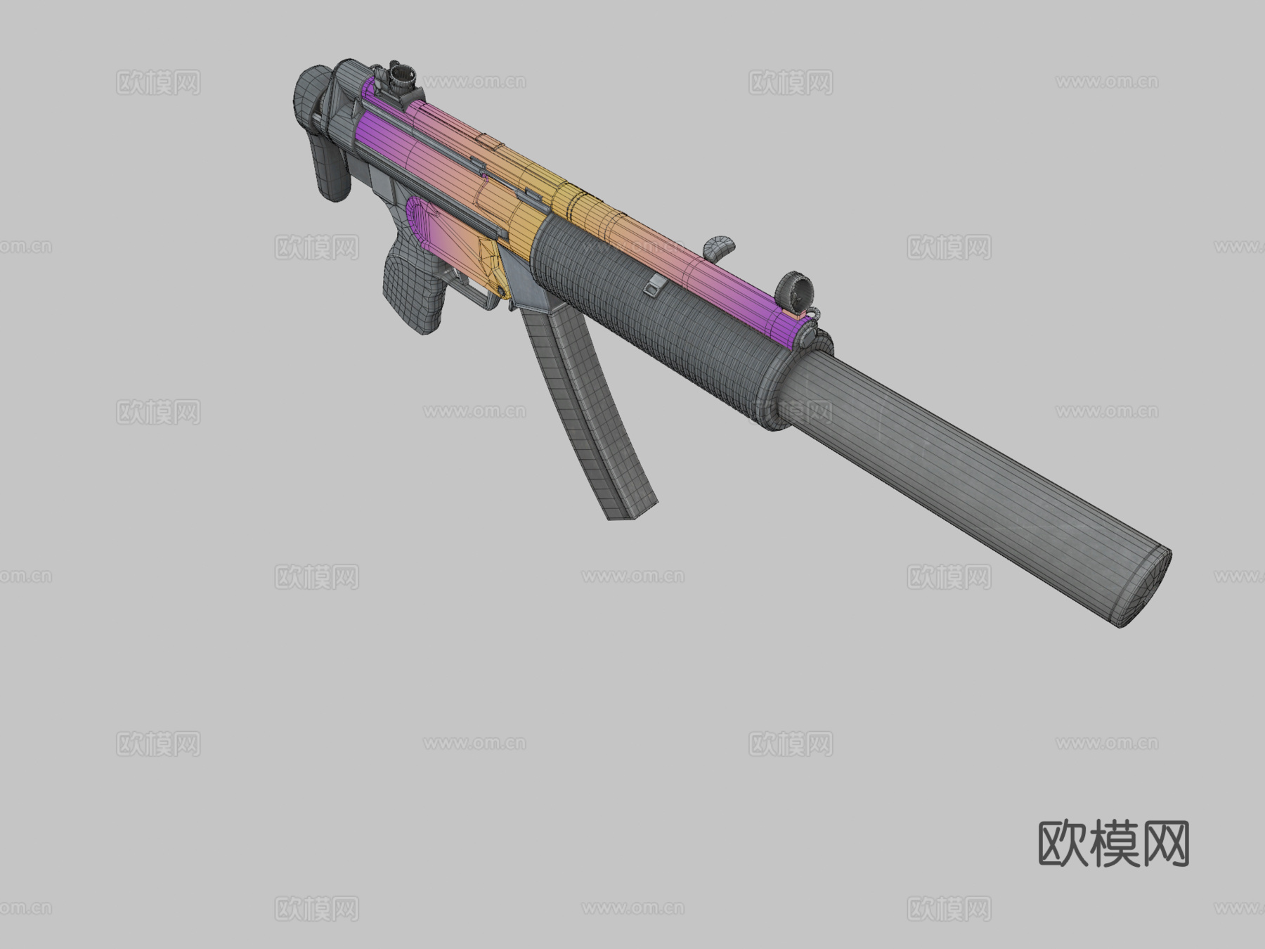 MP5SD-多色版3d模型