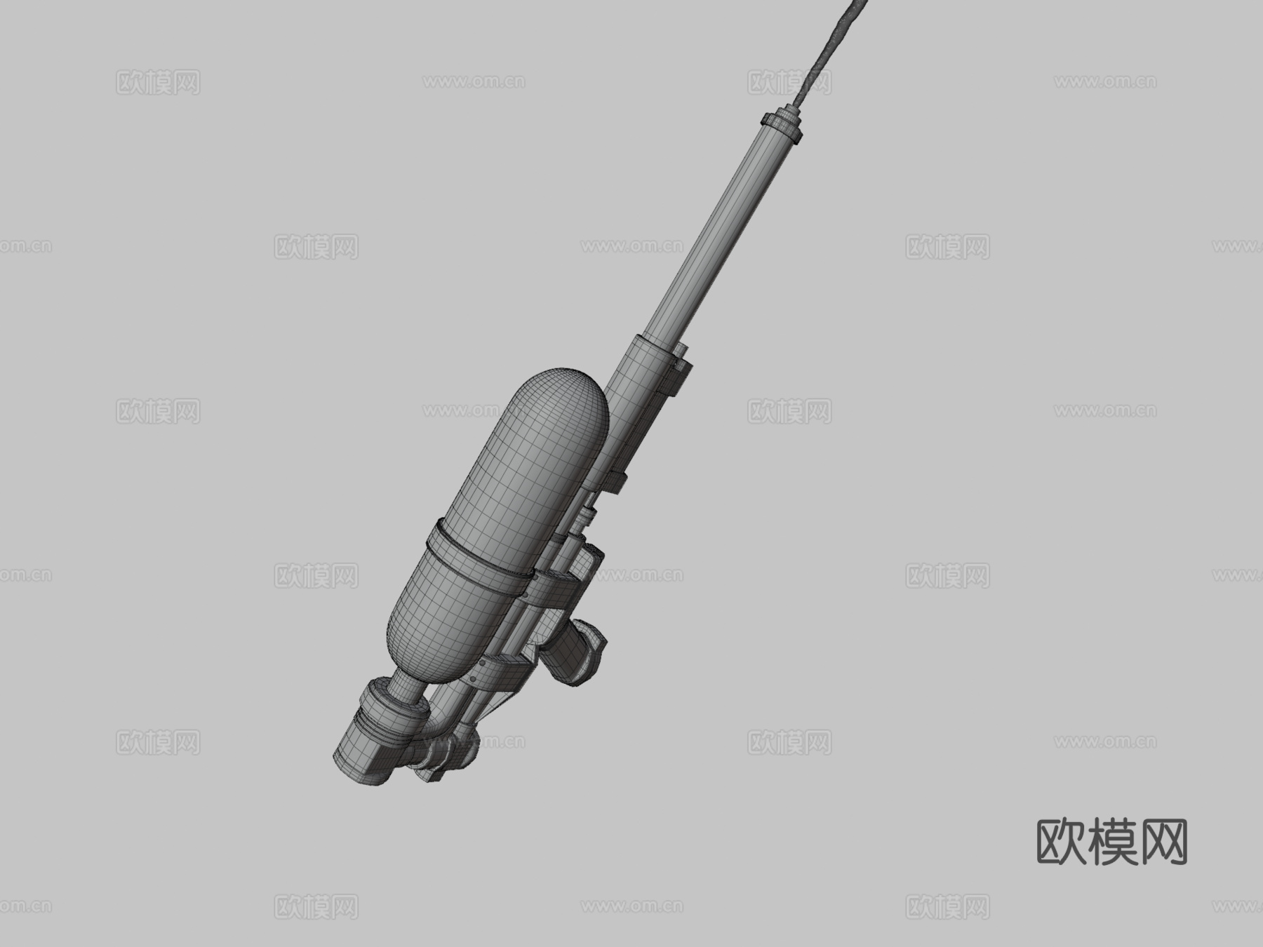 复古超级水枪3d模型