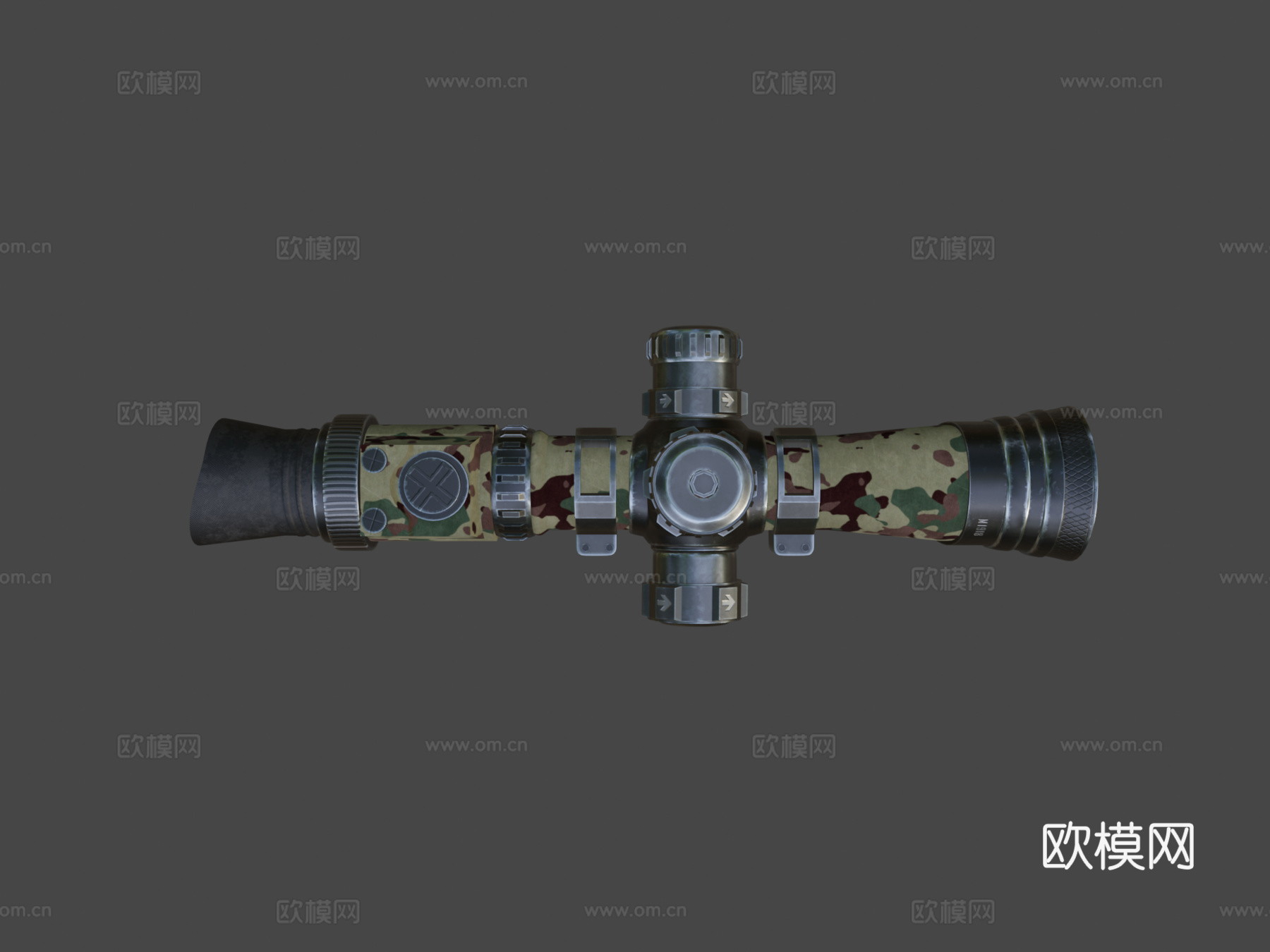 PUBG八倍镜3d模型