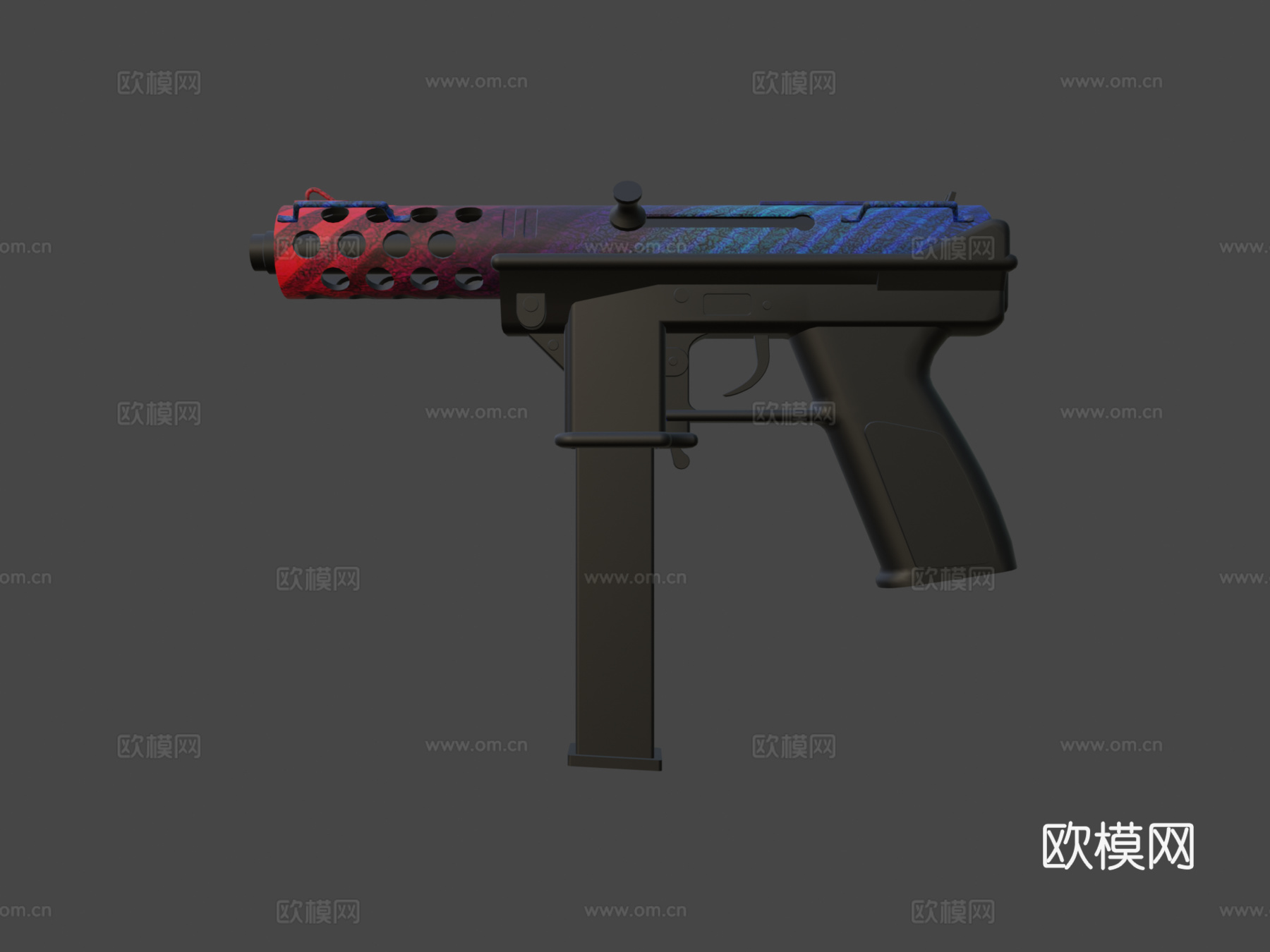 Tec9-蓝线3d模型