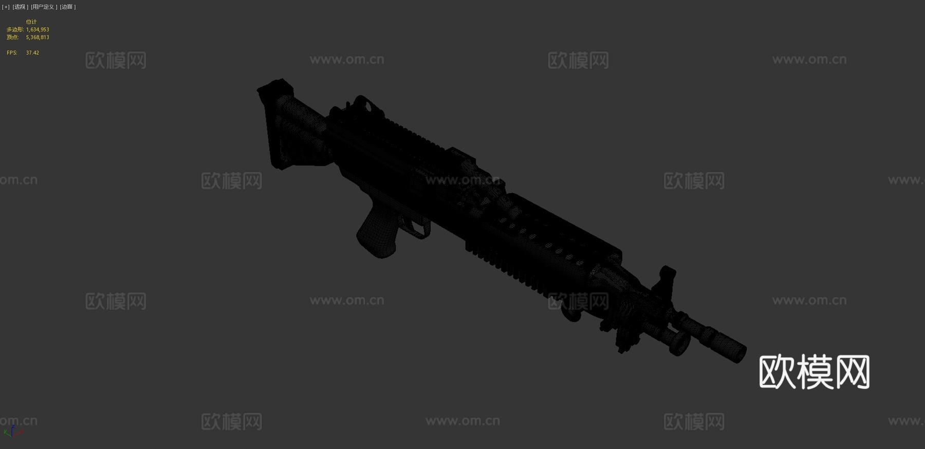 M249轻机枪-轻型机枪3d模型