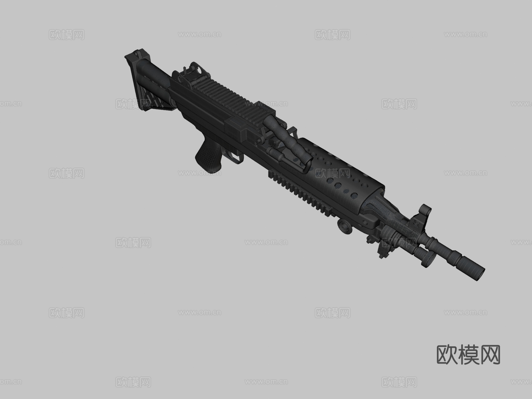 M249轻机枪-轻型机枪3d模型